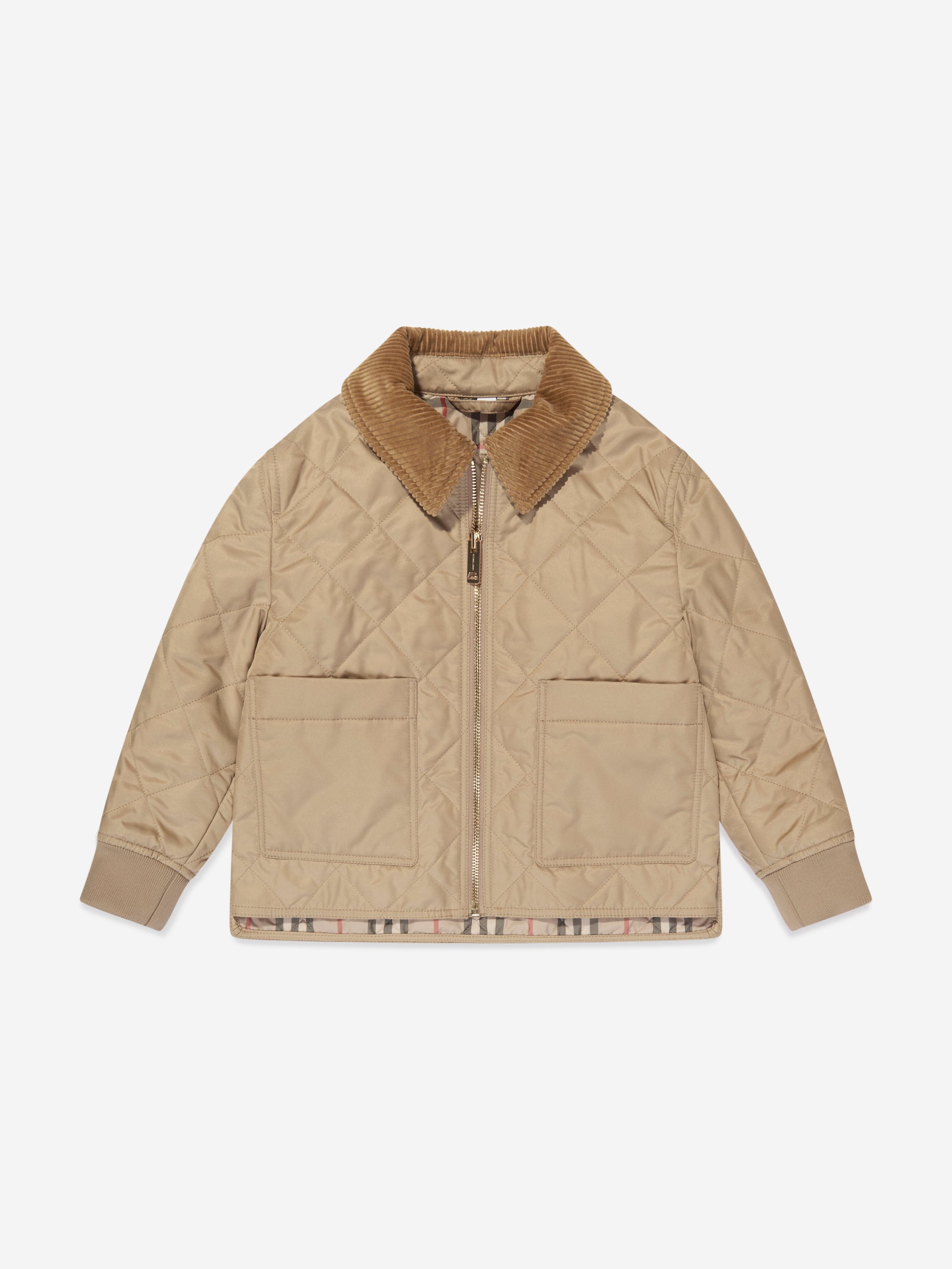 Beige on sale quilted jacket