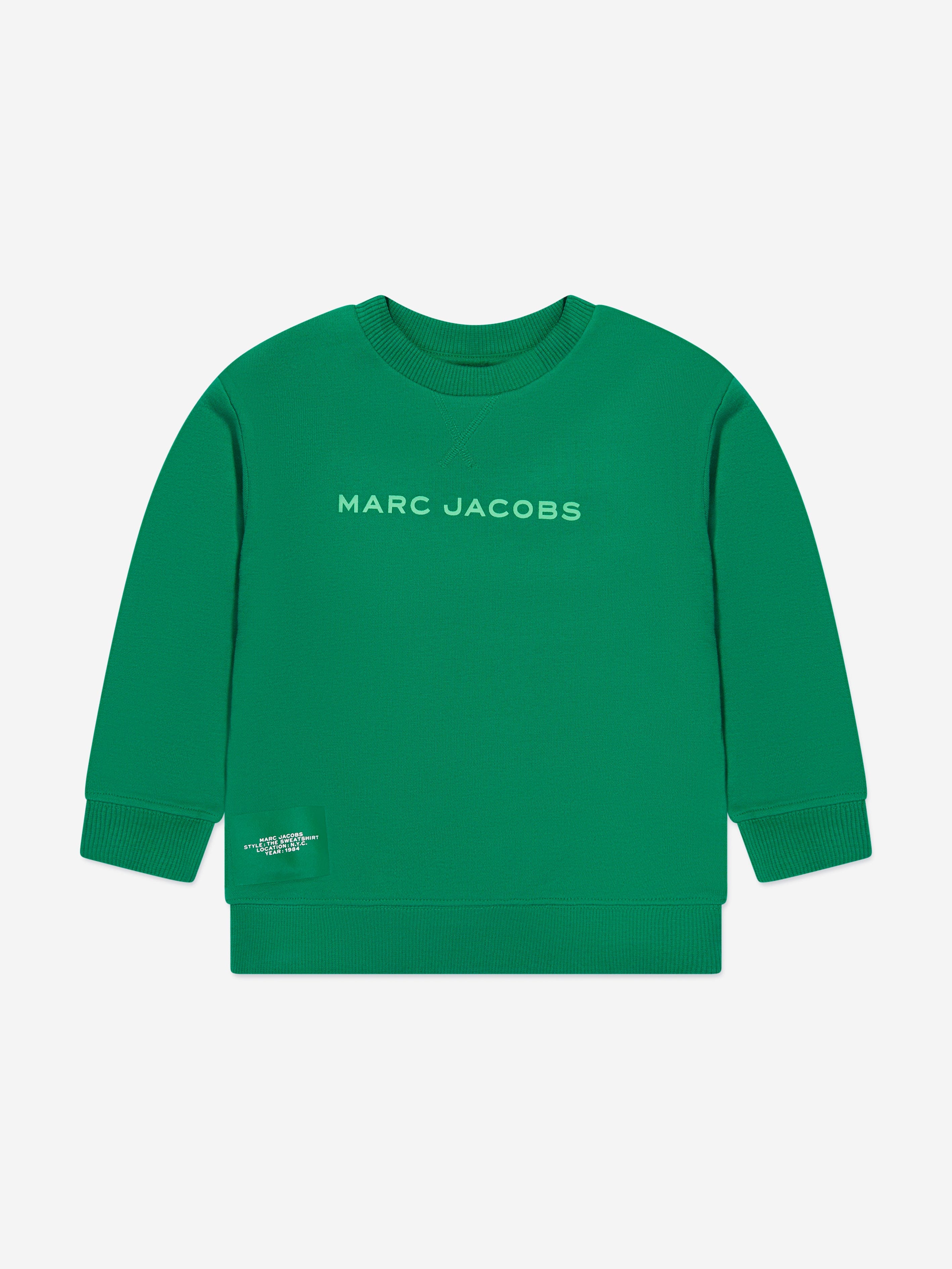 Marc Jacobs Kids logo-embroidered Crew-Neck Sweatshirt - Blue