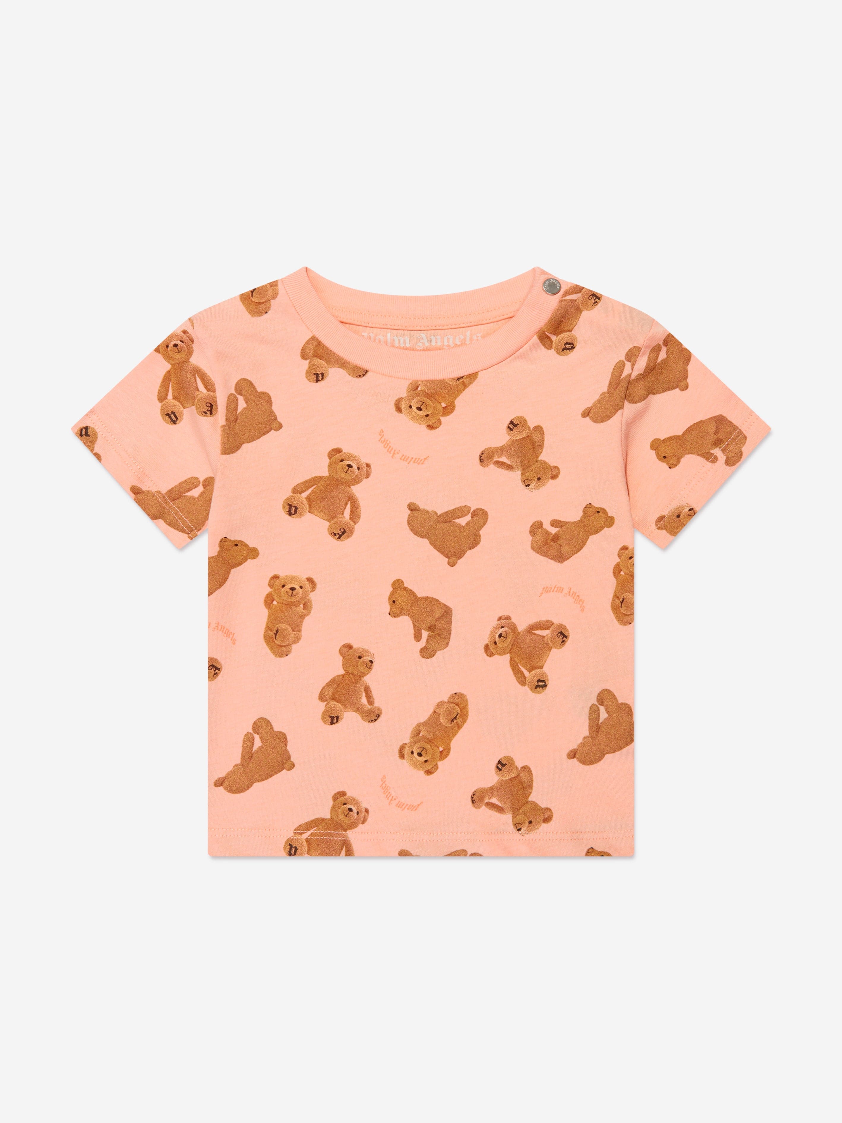 Palm Angels Baby AOP Pa Bears T-Shirt in Peach 18 Mths Pink