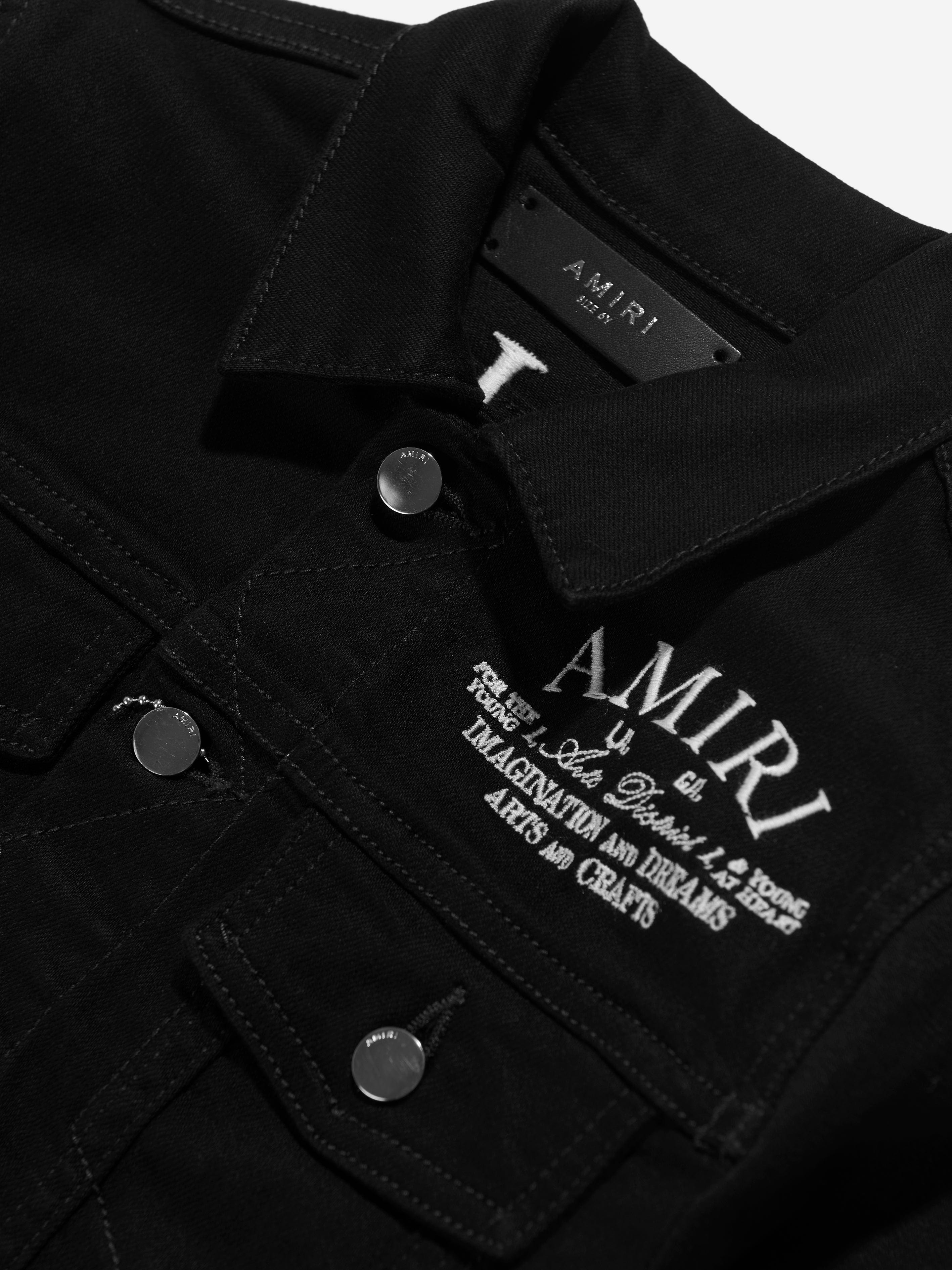 Amiri black denim on sale jacket