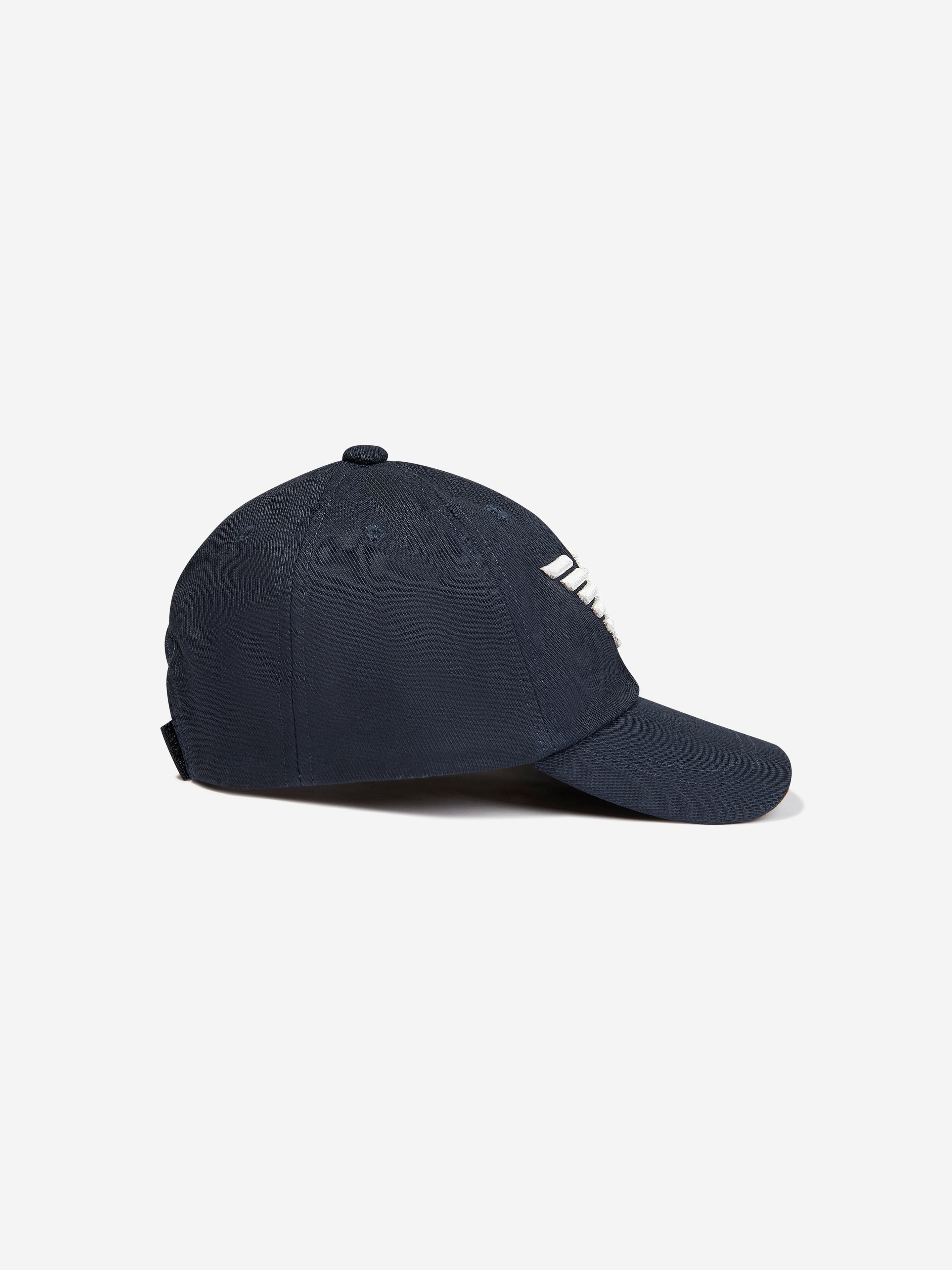 Emporio Armani Kids Logo Baseball Cap in Navy Childsplay Clothing