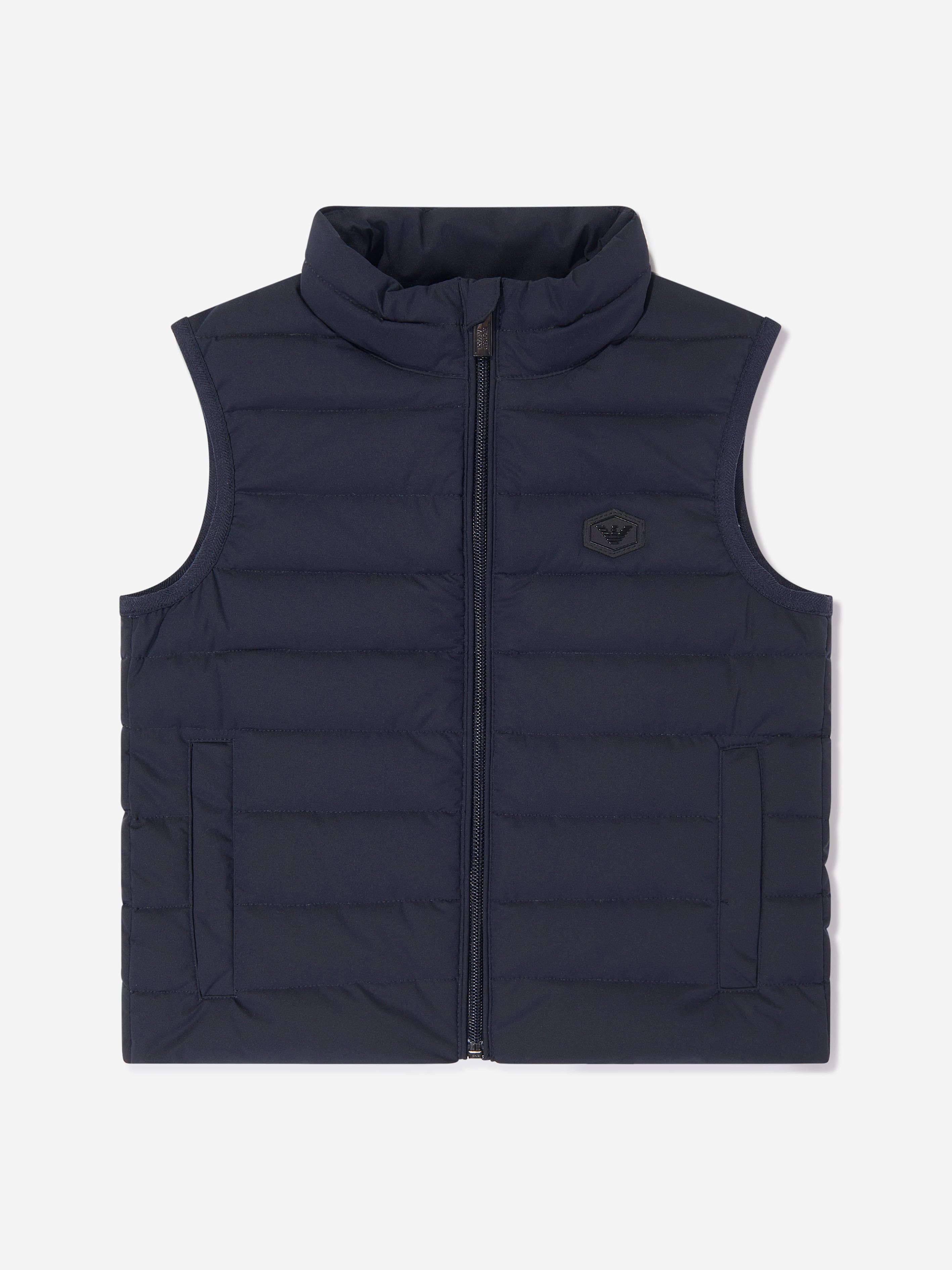 Emporio Armani Boys Down Padded Gilet in Navy