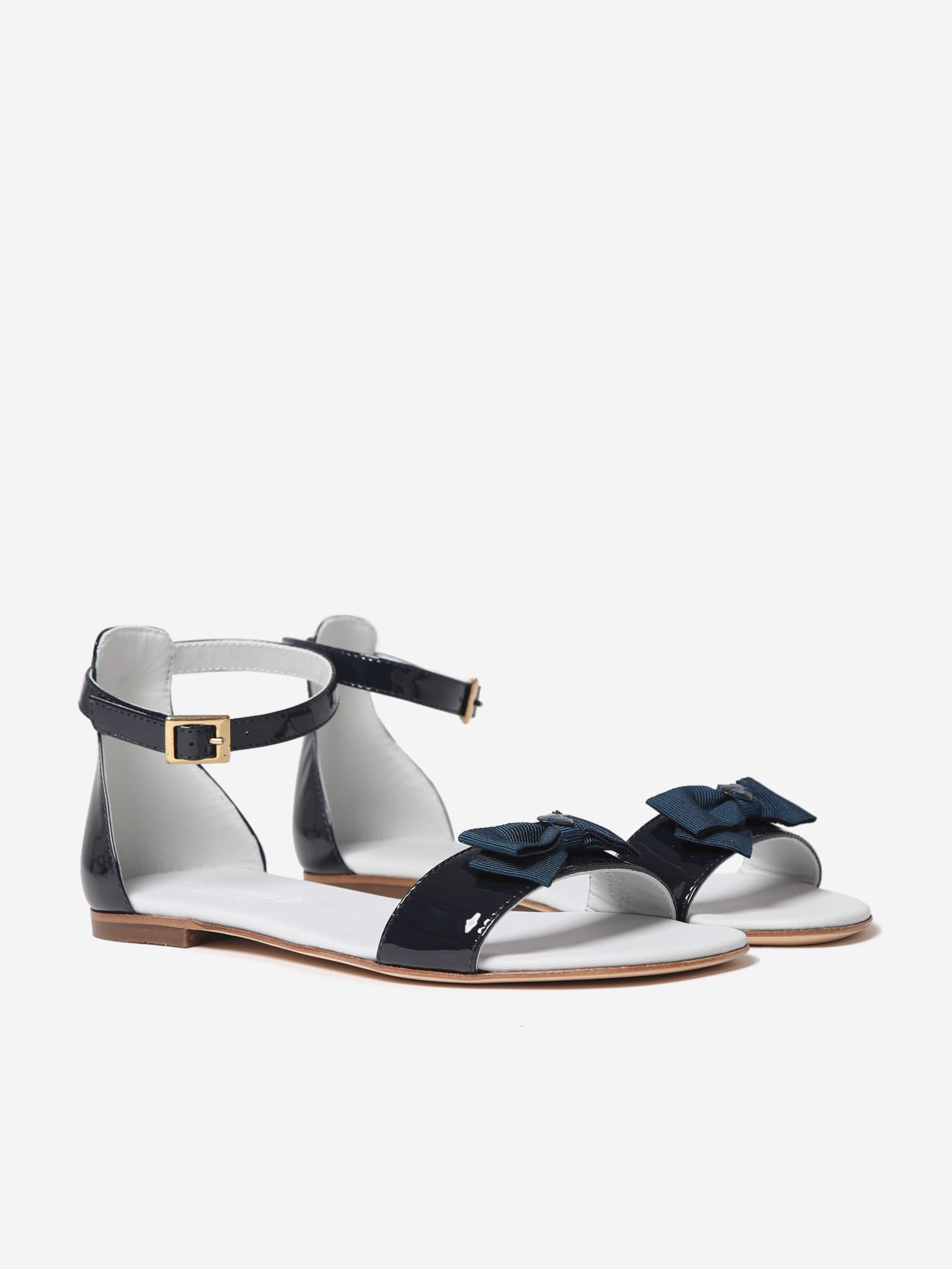 Blue best sale patent sandals