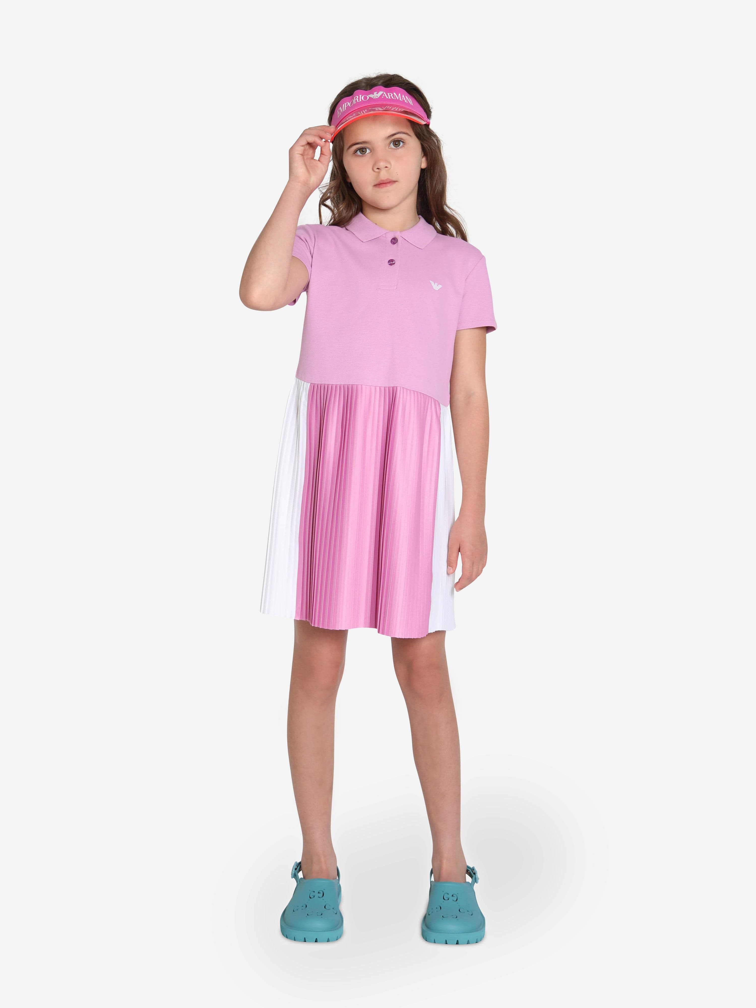 Girls Pleated Dress In Pink Childsplay Clothing