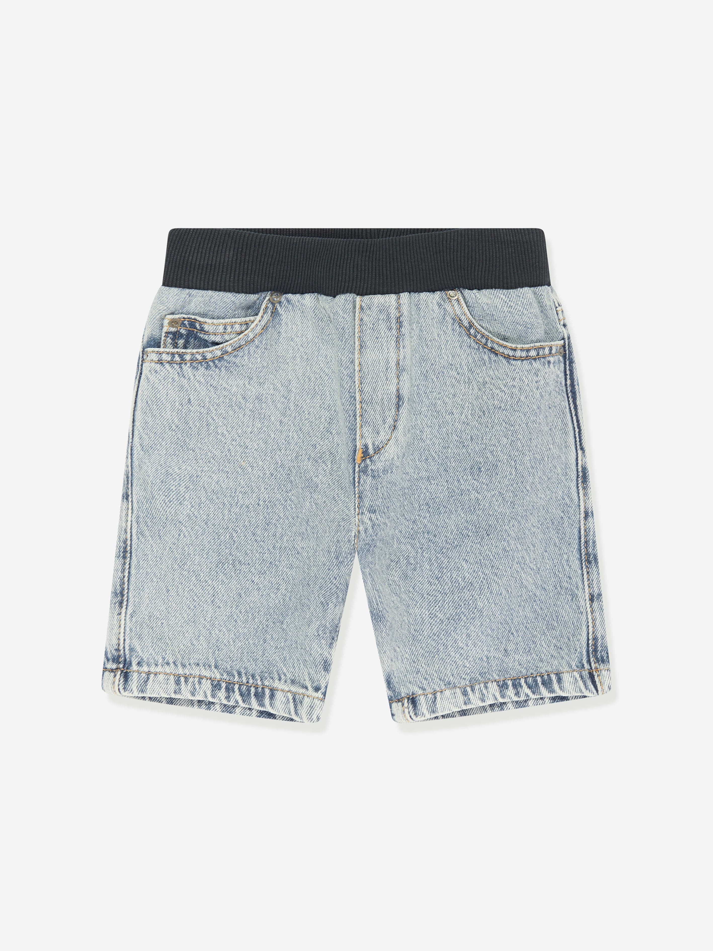 Armani outlet Baby zip Up jean shorts