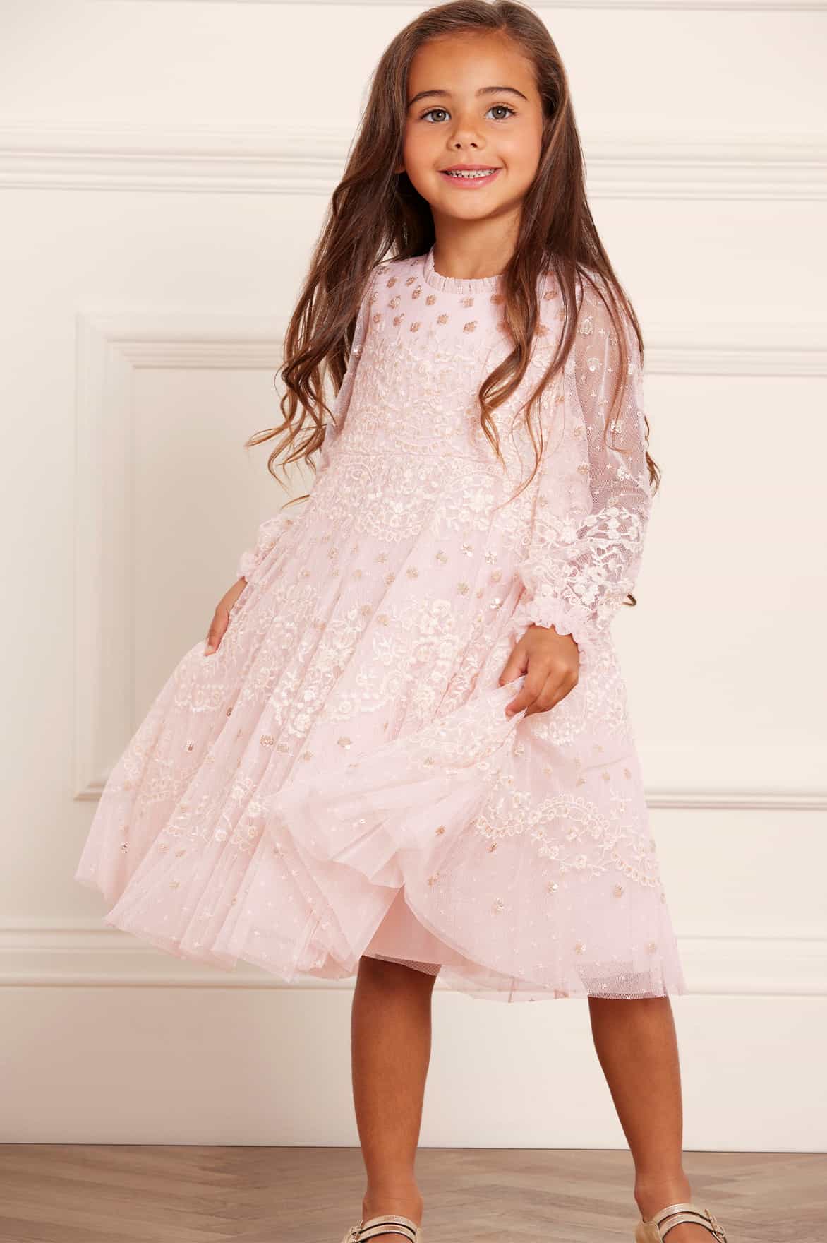 Girls Beatrice Dress in Pink