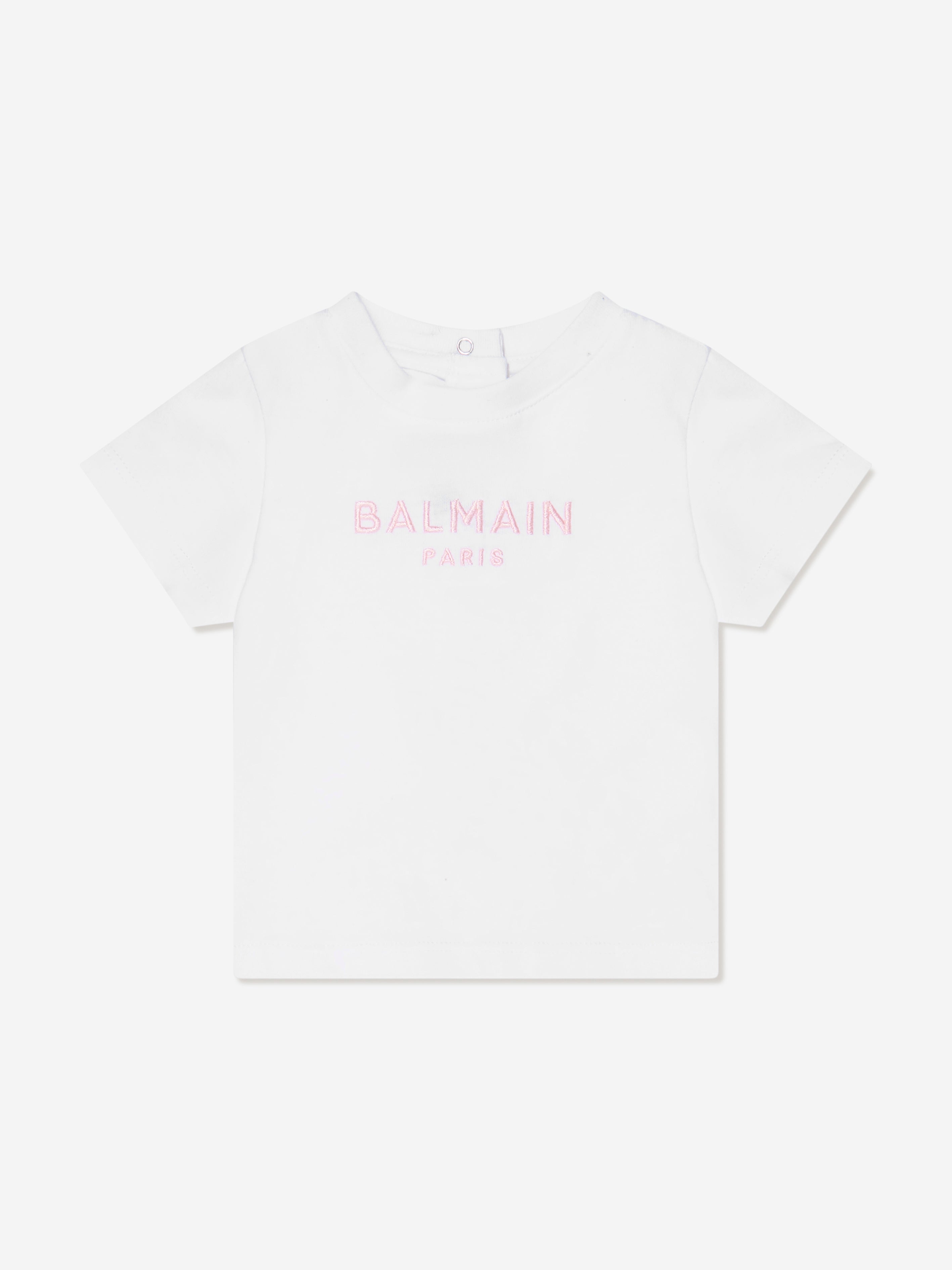 Baby Girls Logo T-Shirt in White | Childsplay Clothing