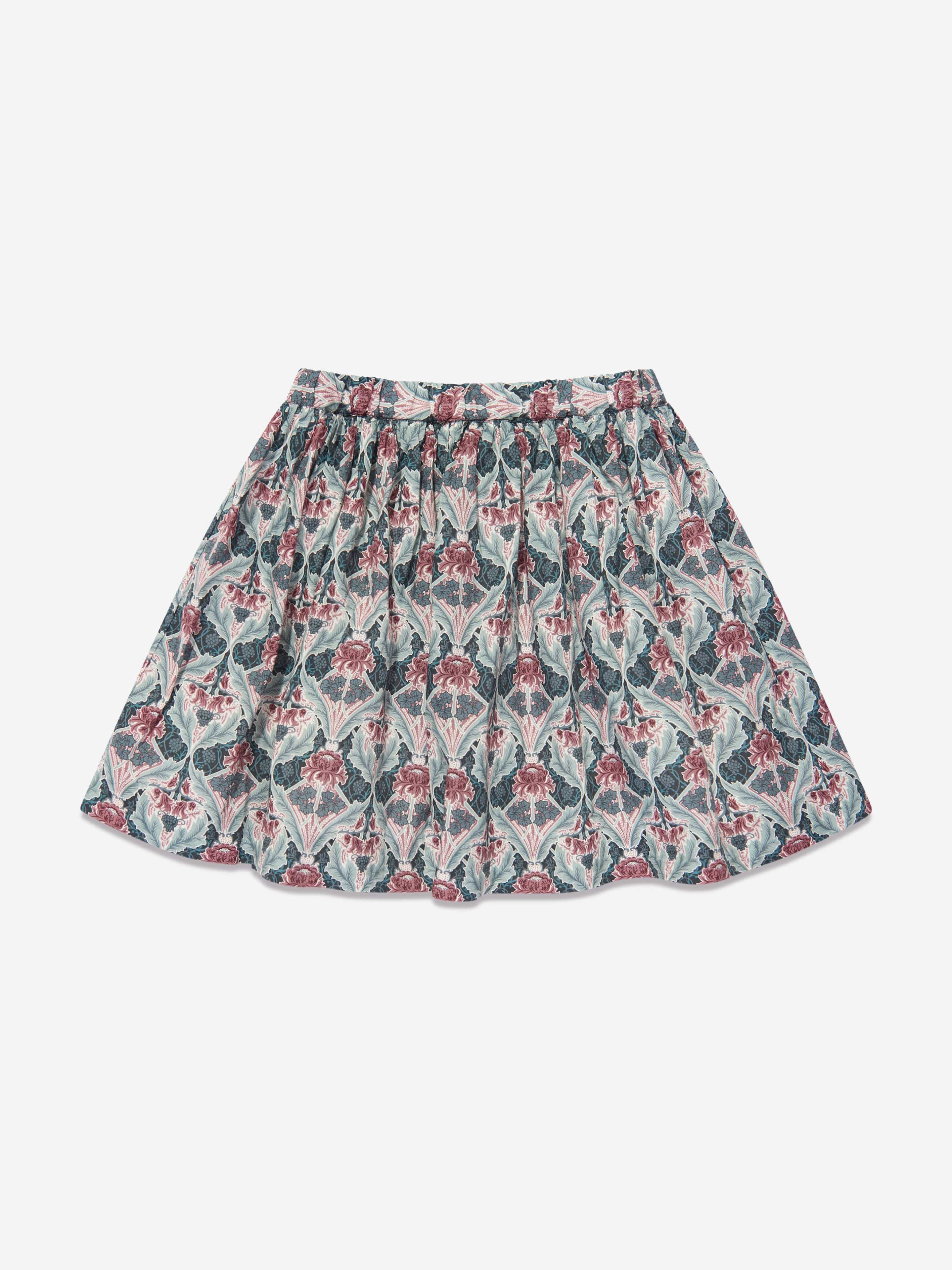 Bonpoint - Girls Beige Check Wool Skirt