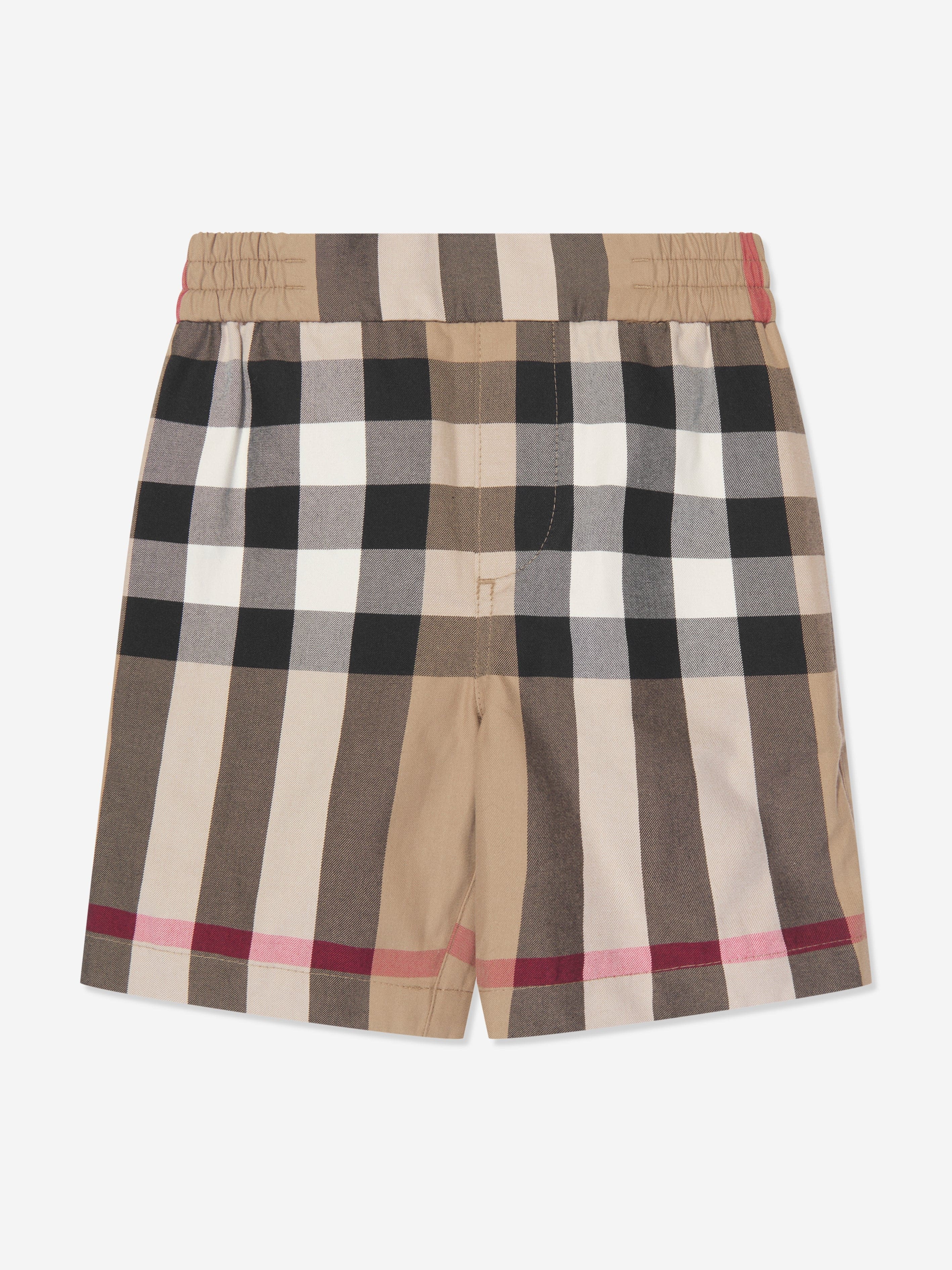 Baby Boys Mini Halford Shorts in Archive Beige Check | Childsplay Clothing