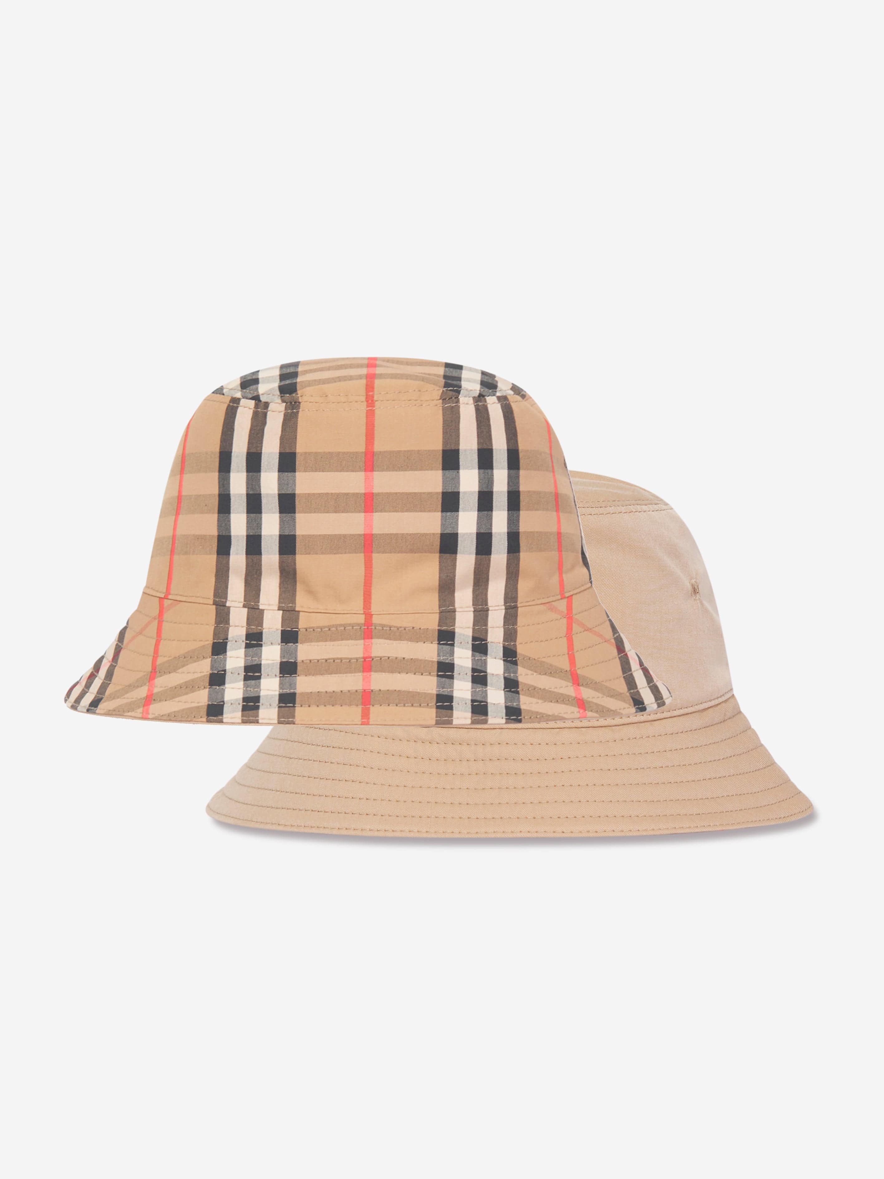 Burberry Kids Reversible Bucket Hat in Beige