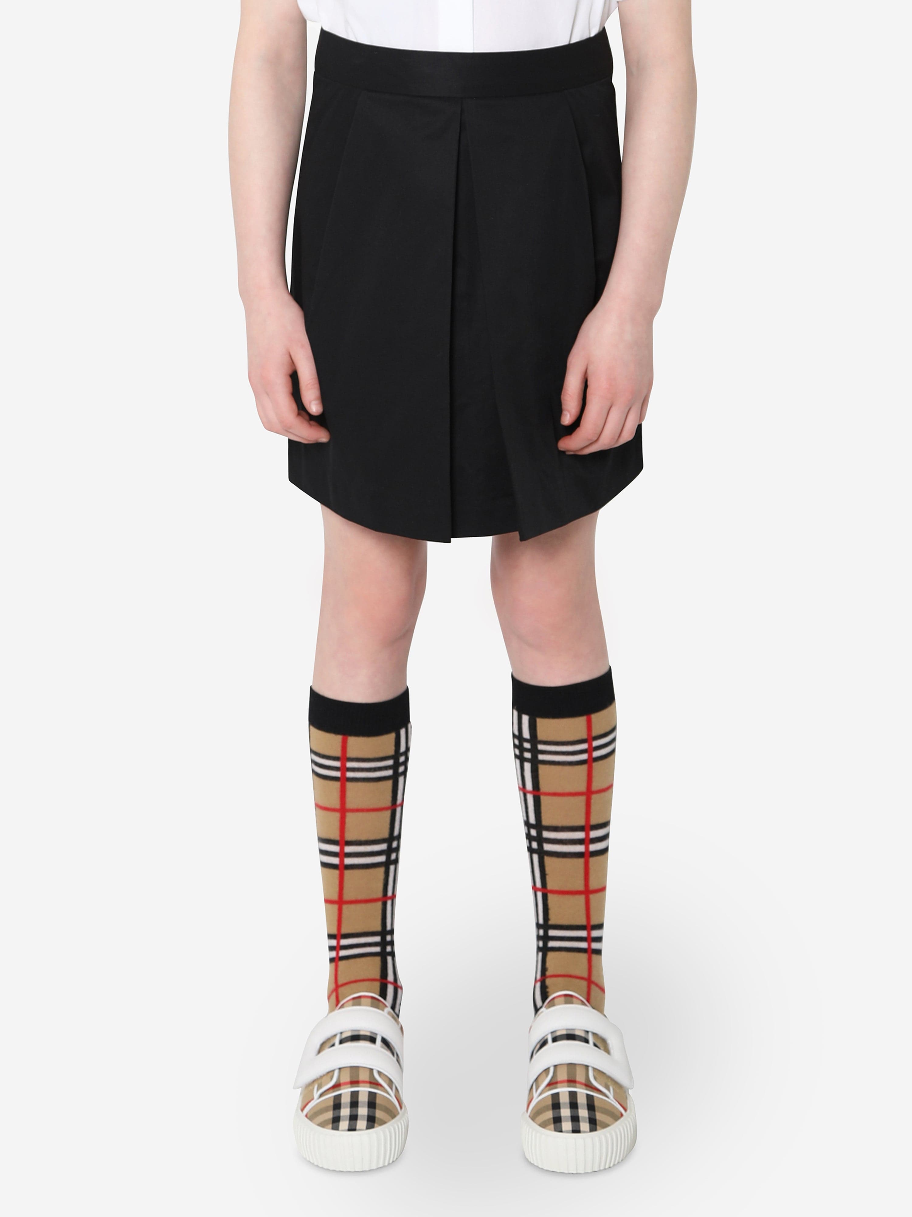 Burberry Kids Girls Myrtle Skirt In Black Childsplay Clothing