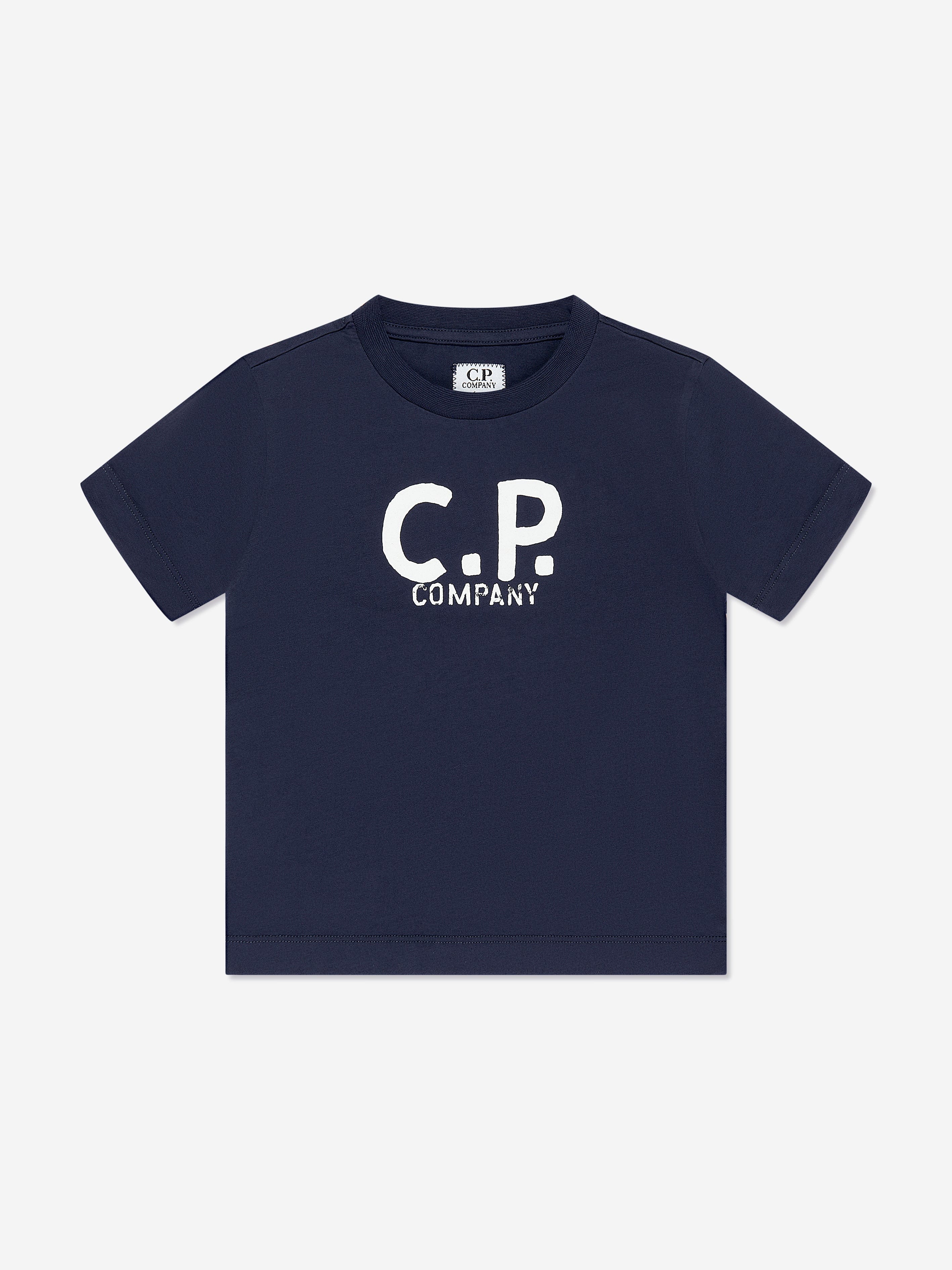 C.P. Company Boys Logo T-Shirt in Navy