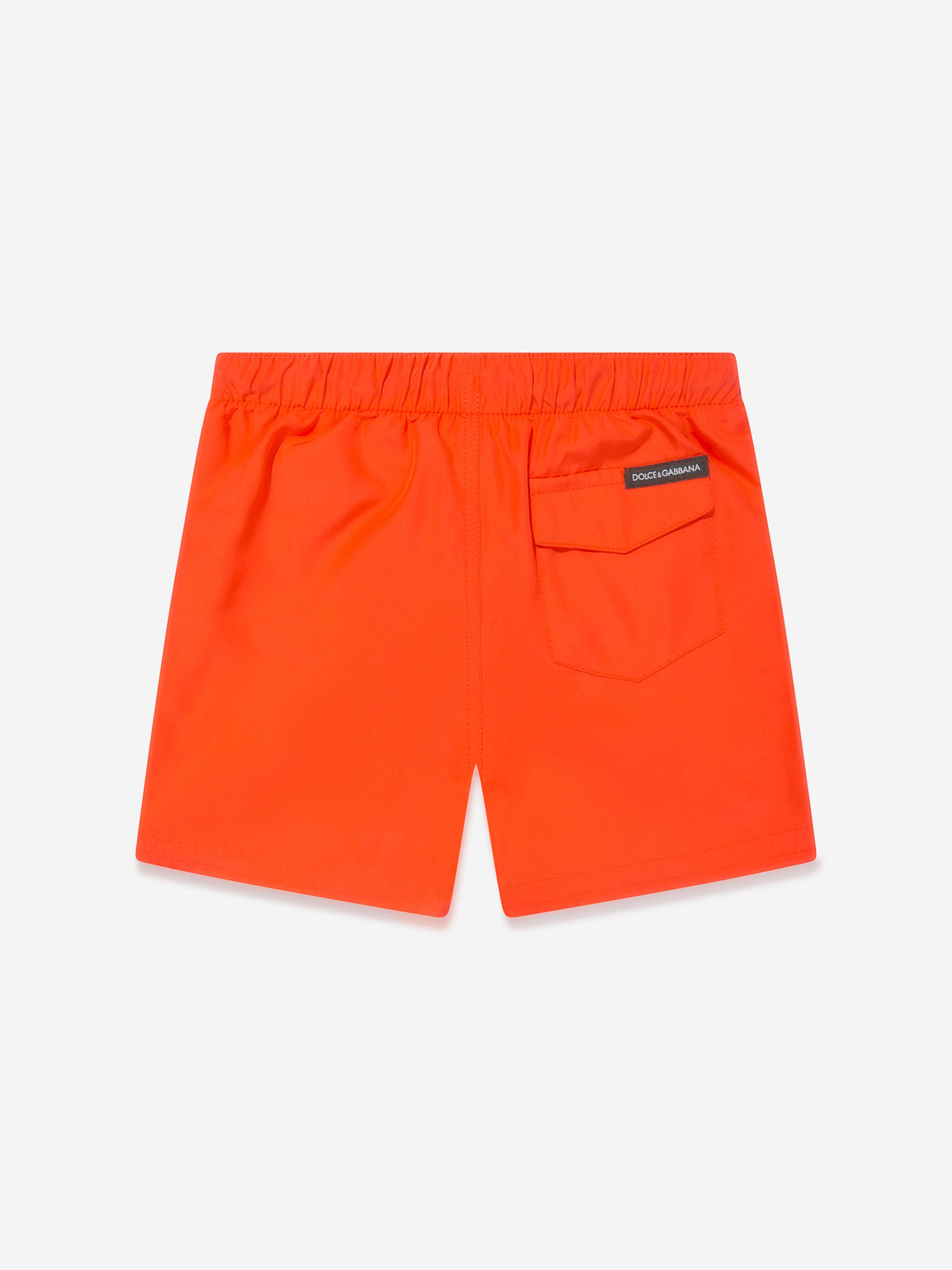 Dkny Kids colour-block logo-print swim shorts - Orange