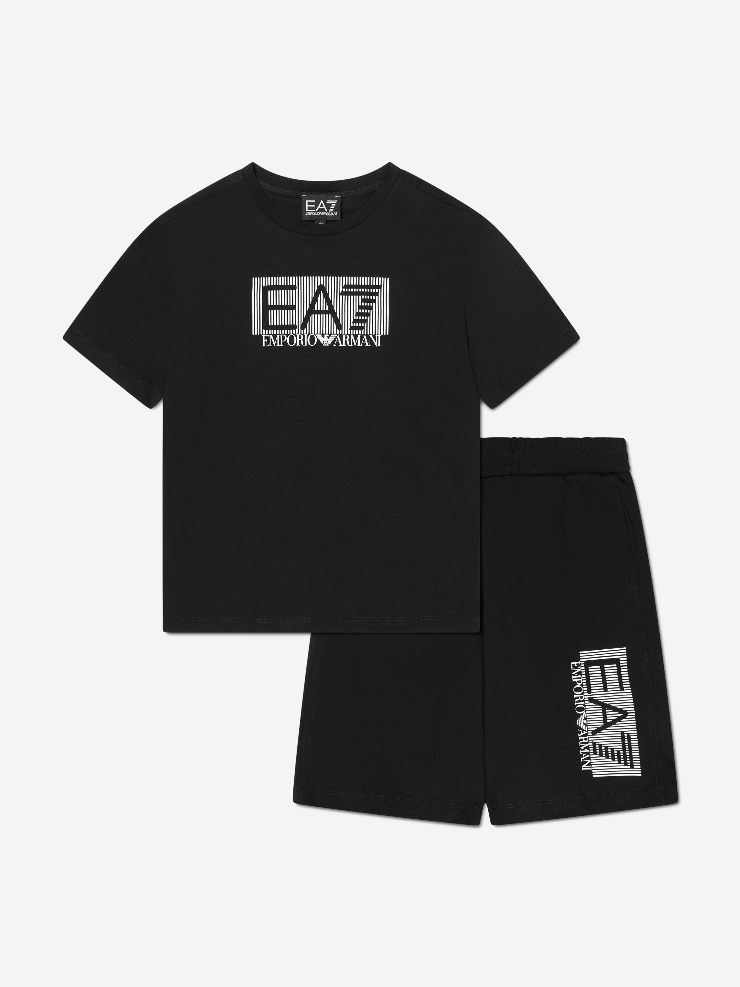 EA7 Emporio Armani Boys Train Visibility T-Shirt And Shorts Set in