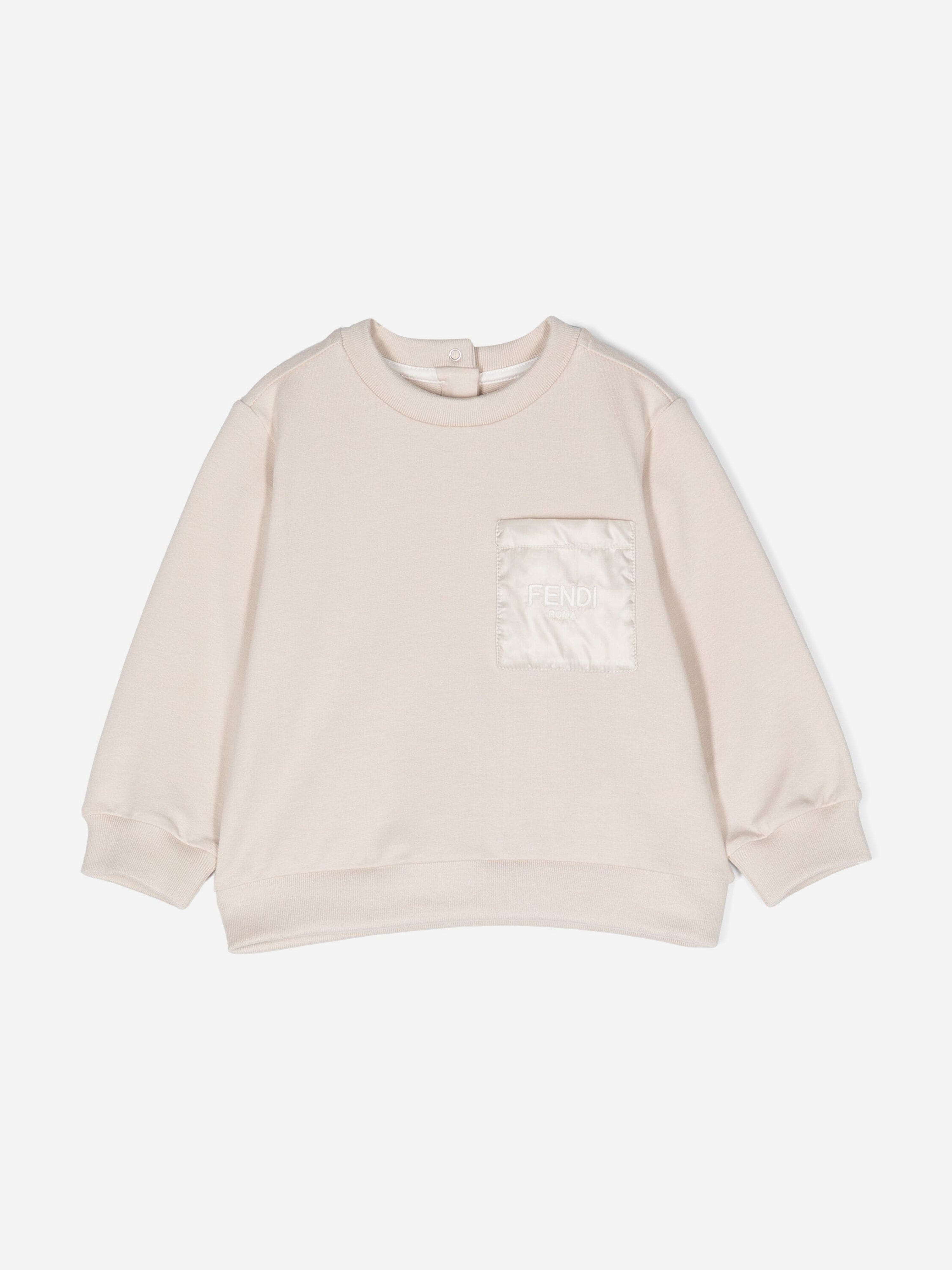 Fendi Baby Logo Sweatshirt in Beige