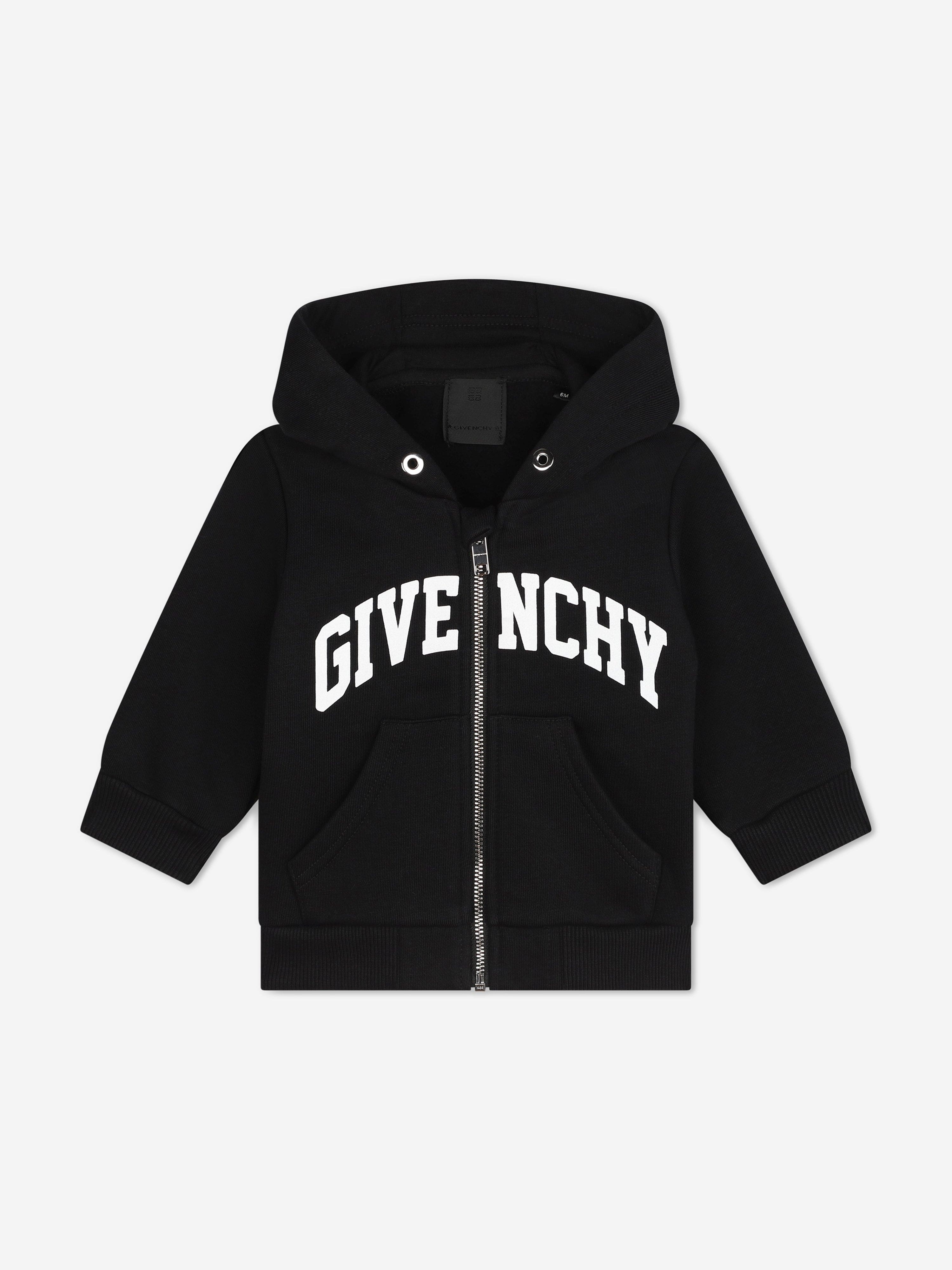 Givenchy Baby Boys Logo Zip Up Top in Black Childsplay Clothing