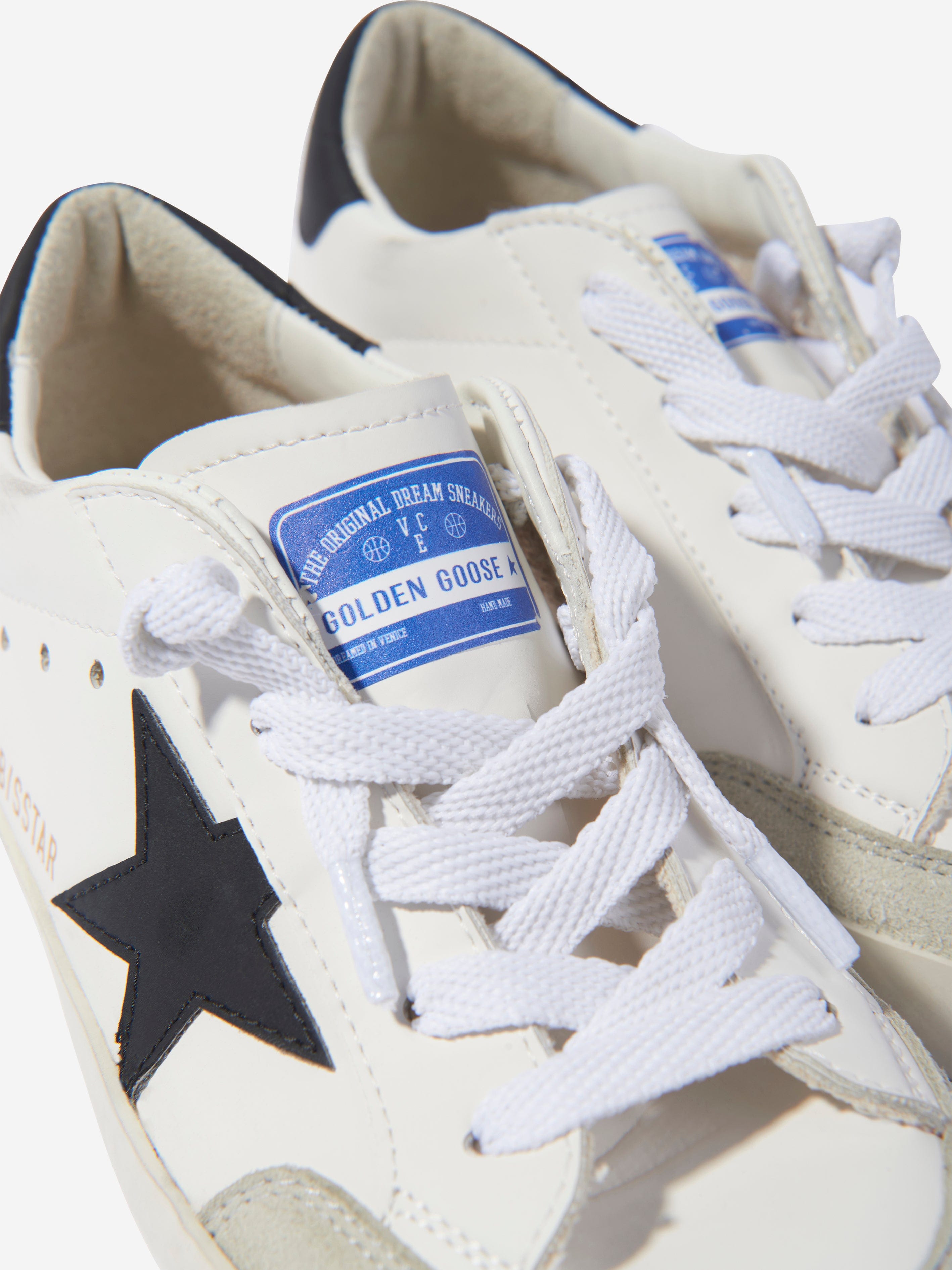 Kids Leather Super Star Bio Based Trainers in White | Childsplay