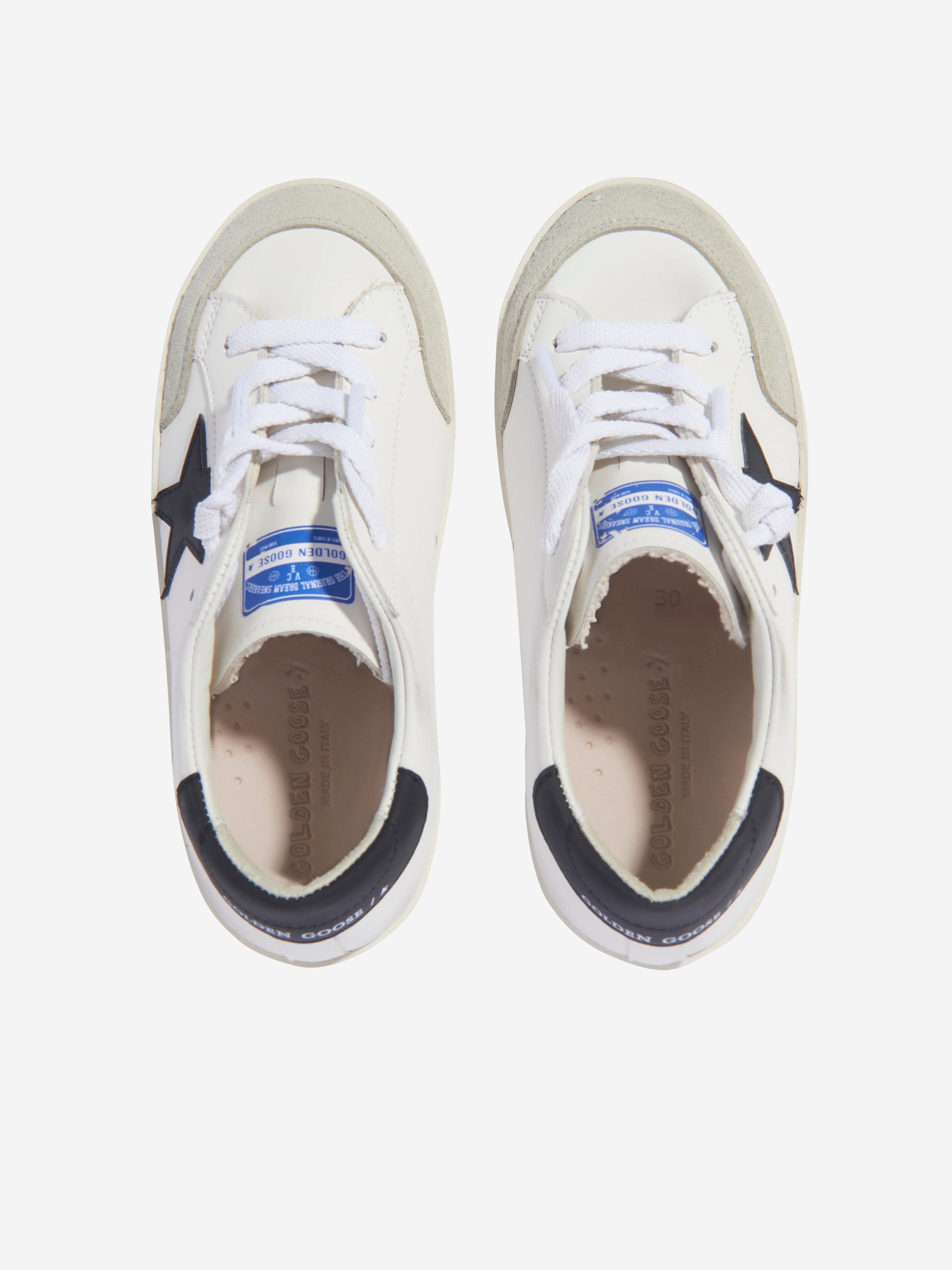 Kids Leather Super Star Bio Based Trainers in White | Childsplay