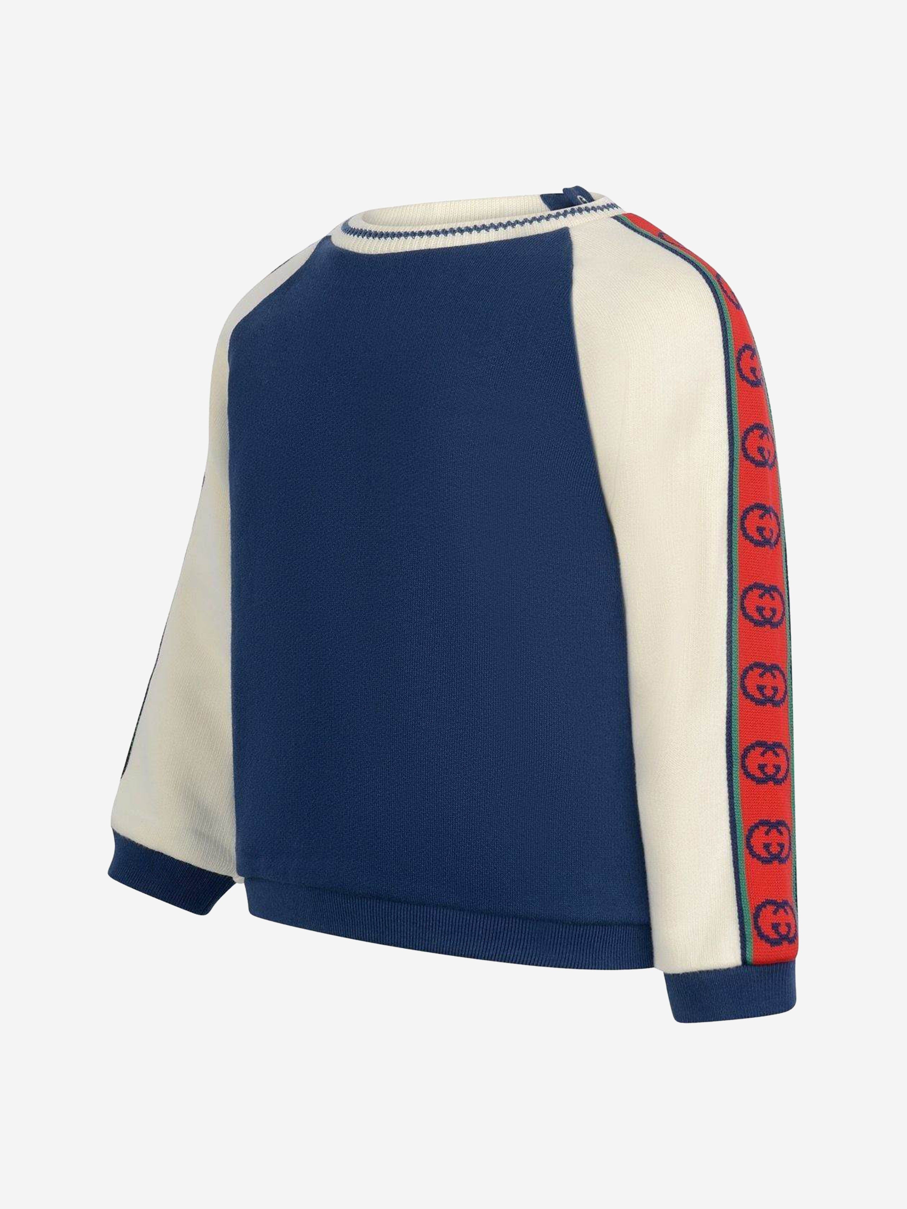 Baby sweatshirt with gucci logo on sale