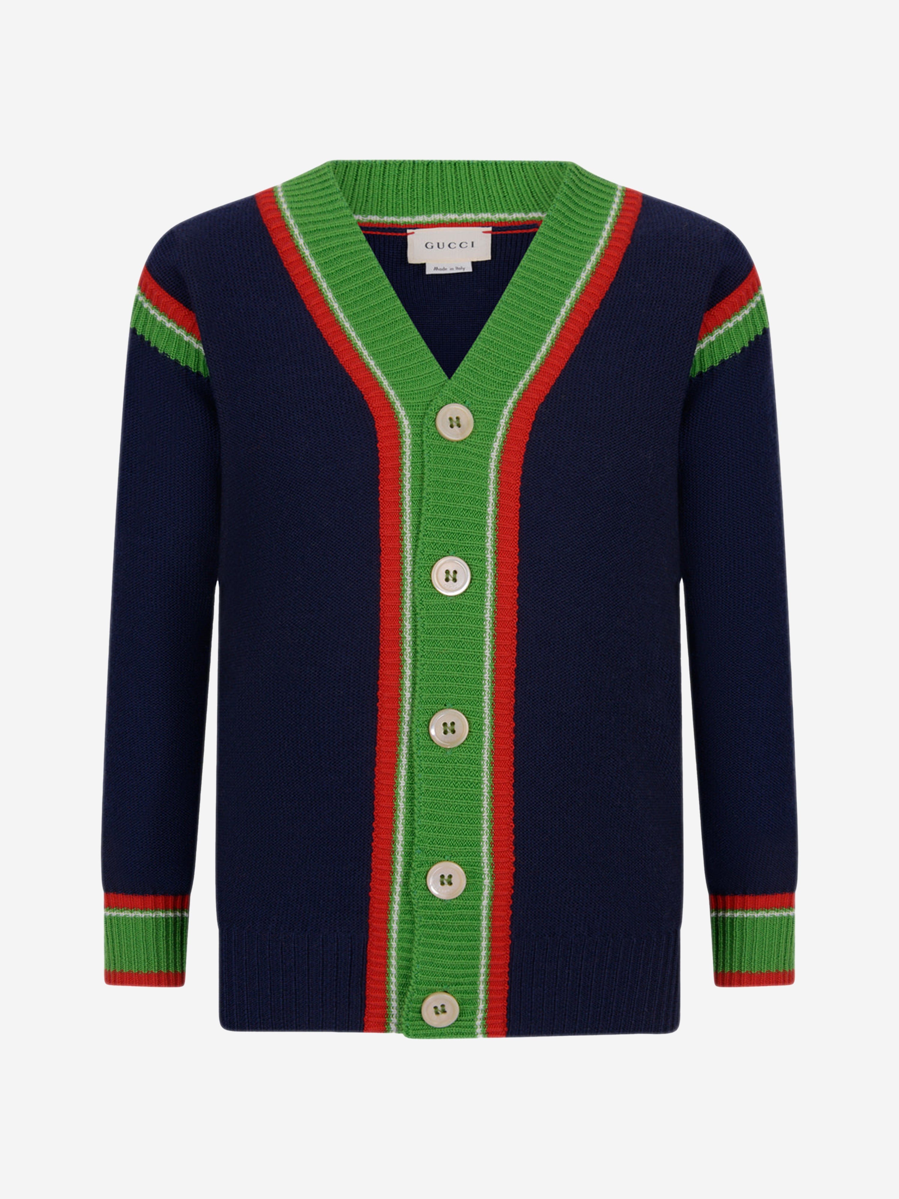 GUCCI Boys Knitted Wool Cardigan