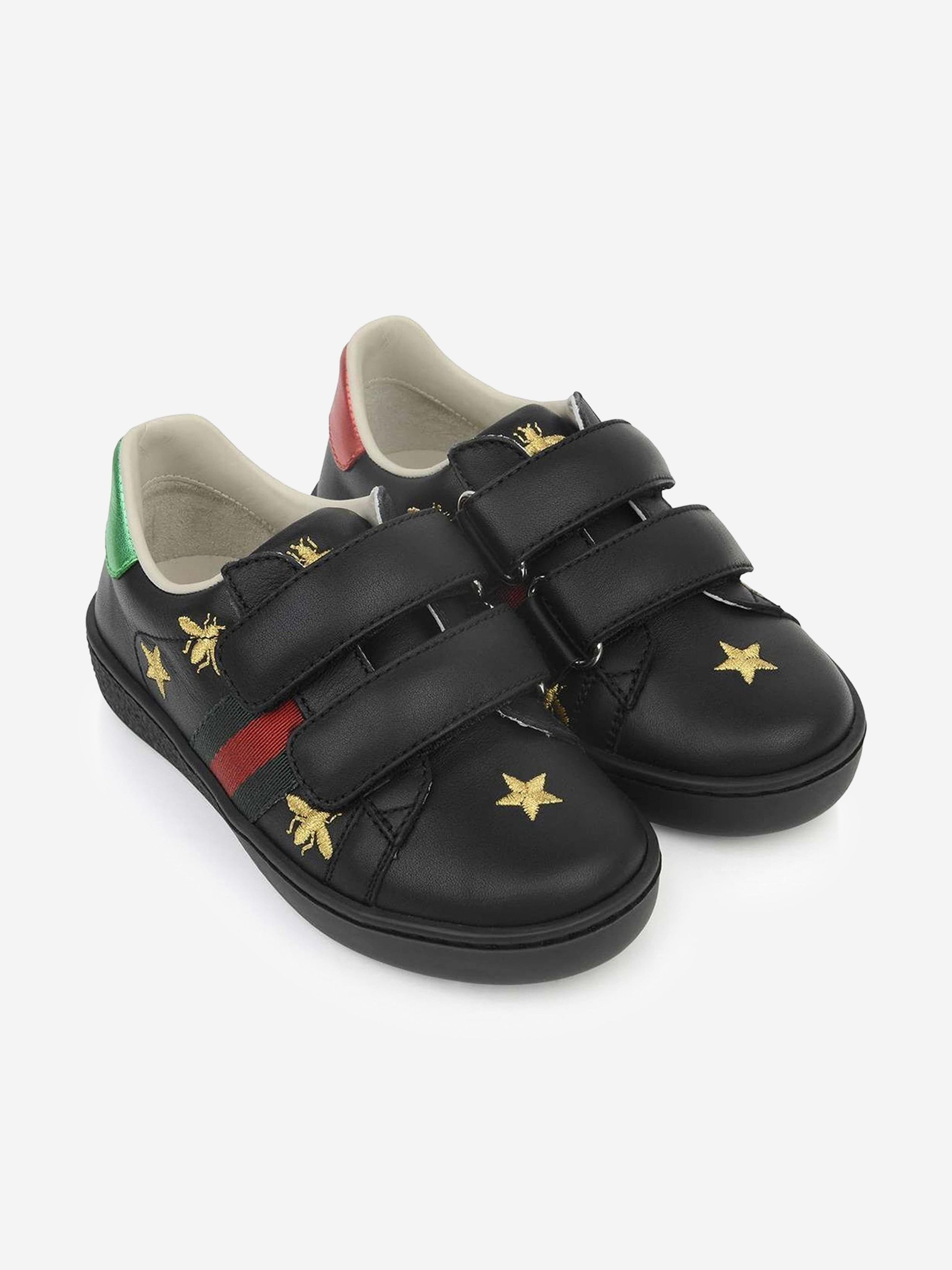 Gucci Leather Bee Star Trainers Childsplay Clothing