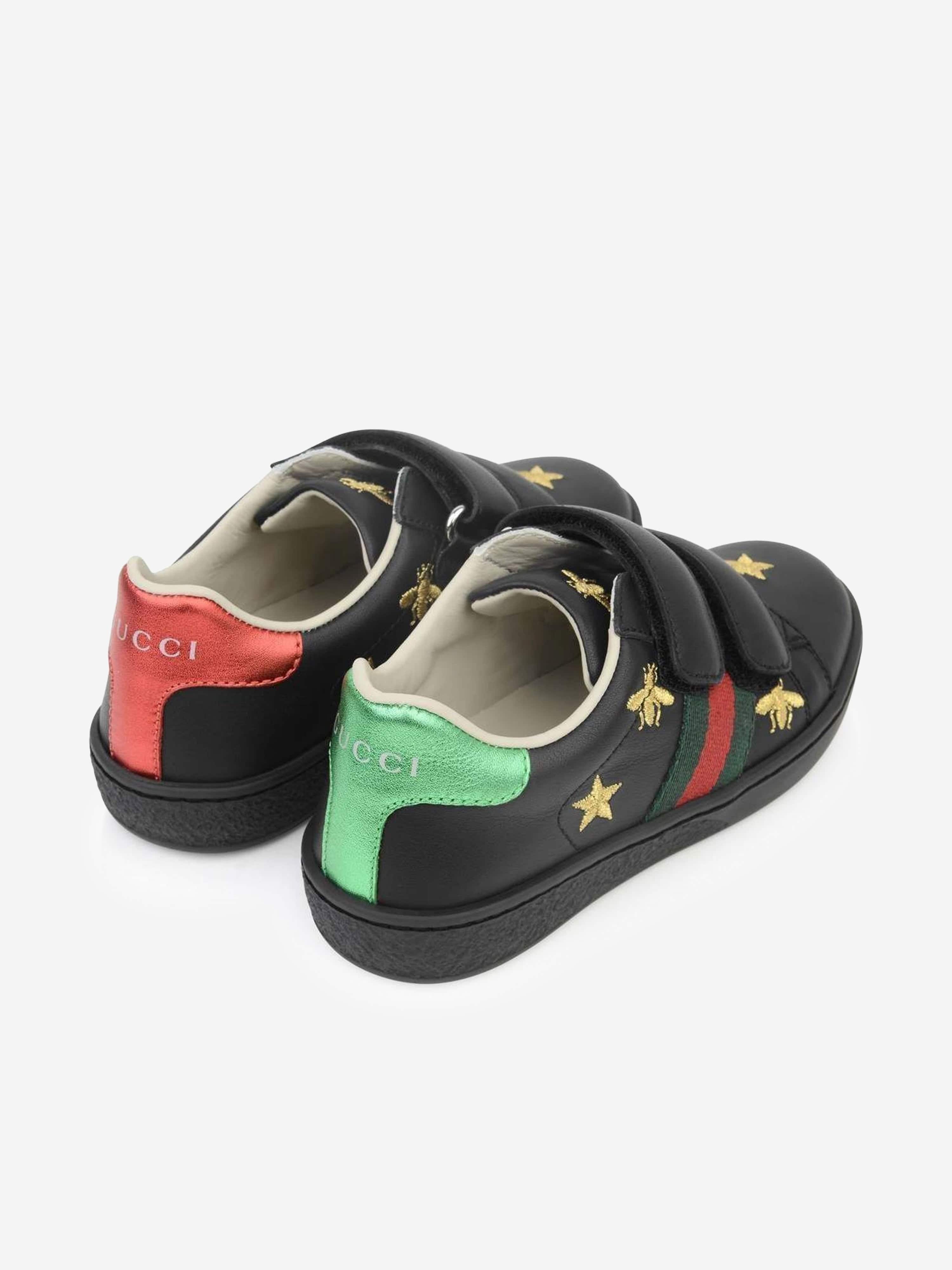 Kids gucci store bee trainers