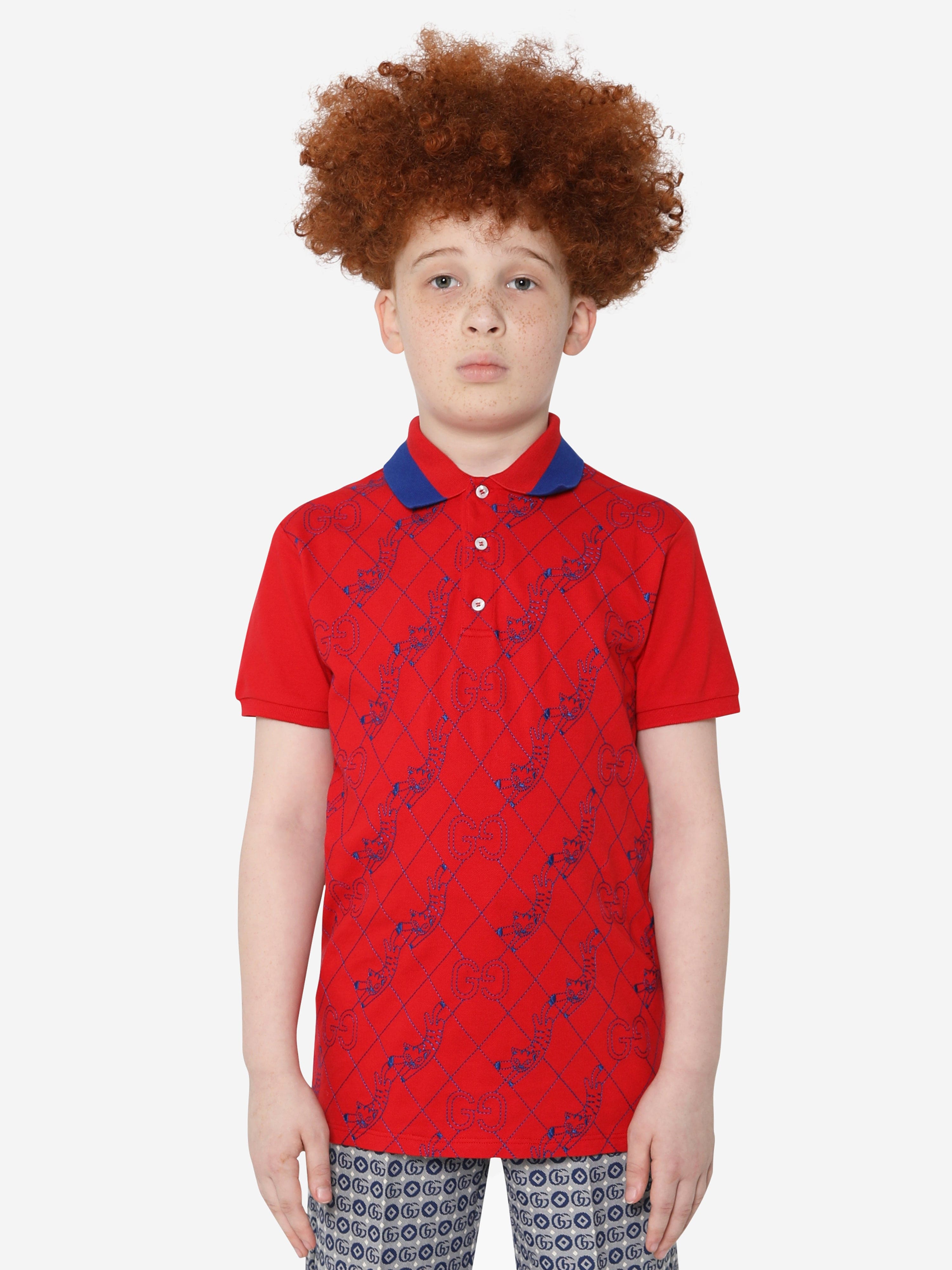 Outlet GUCCI kids polo t shirt