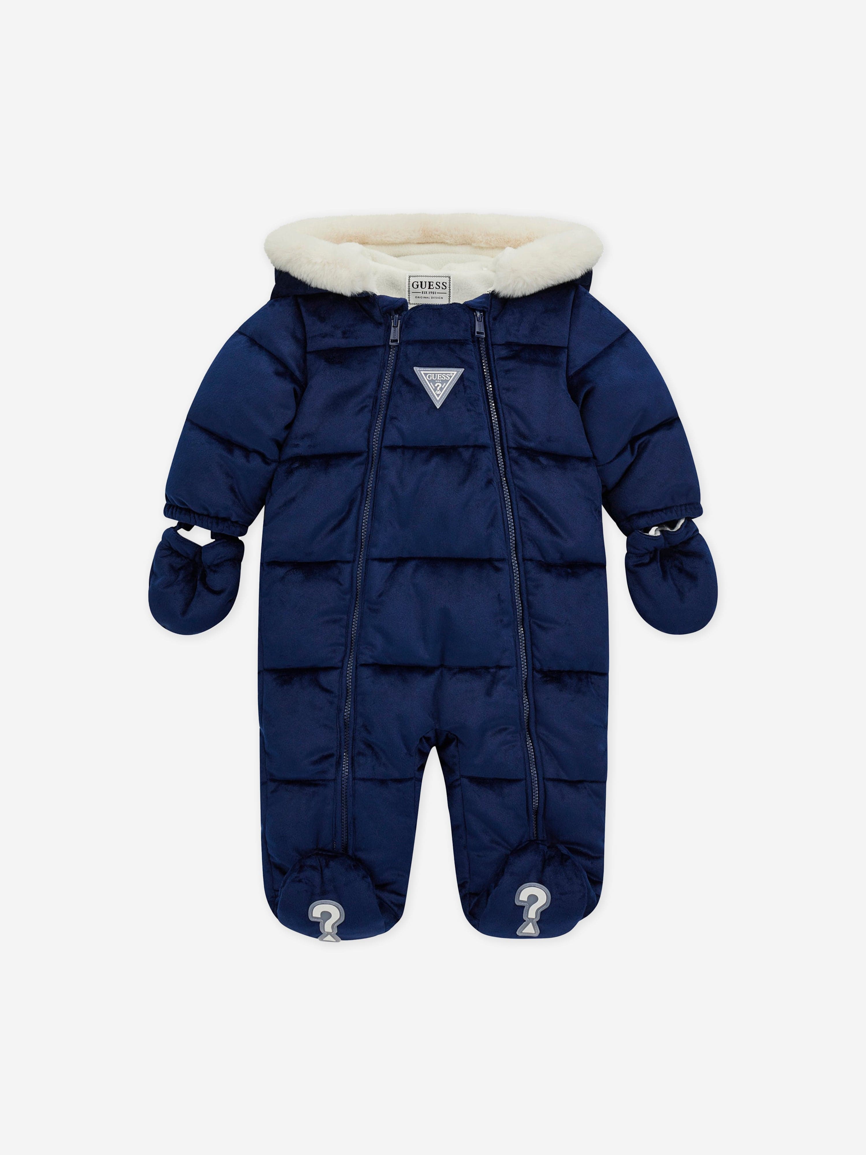 Guess Baby Padded Snowsuit in Blue Childsplay Clothing