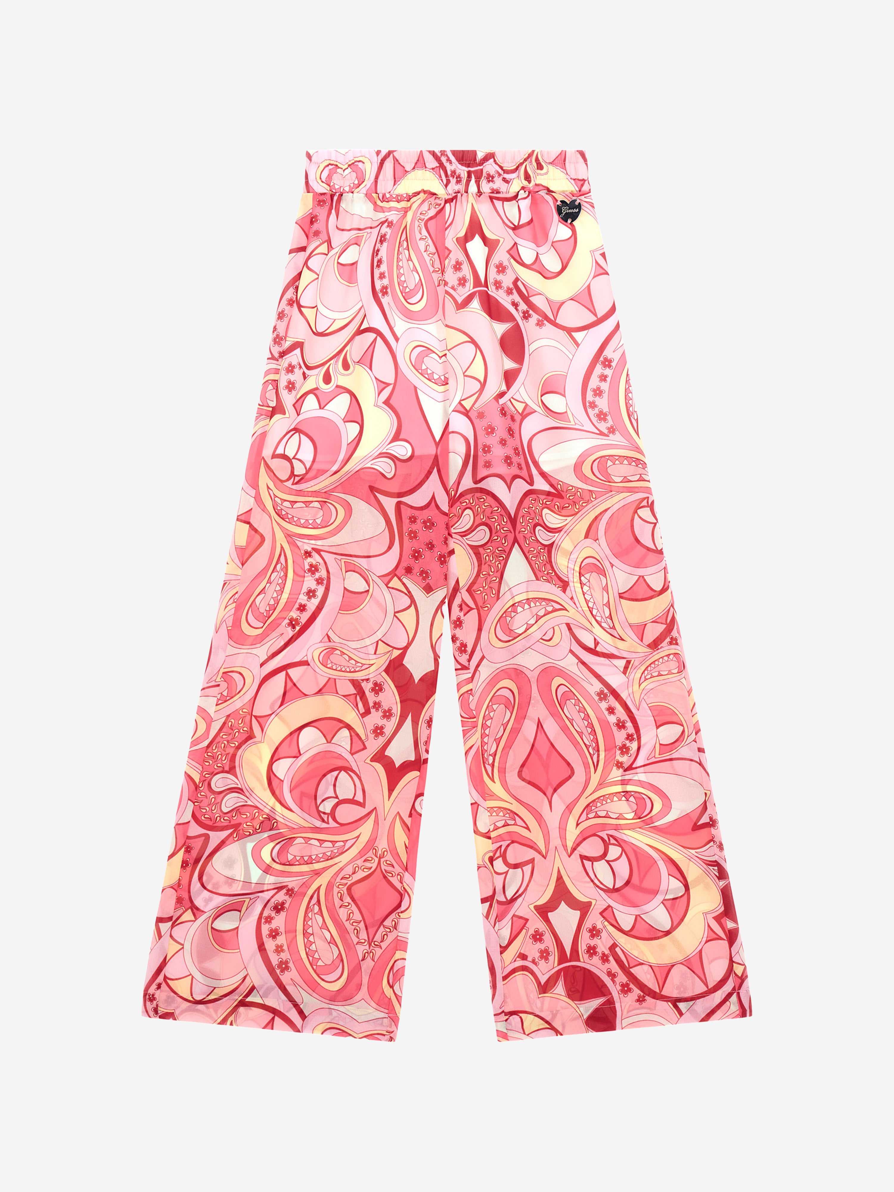 Moschino Chiffon Wide-leg Pants In Baby Pink
