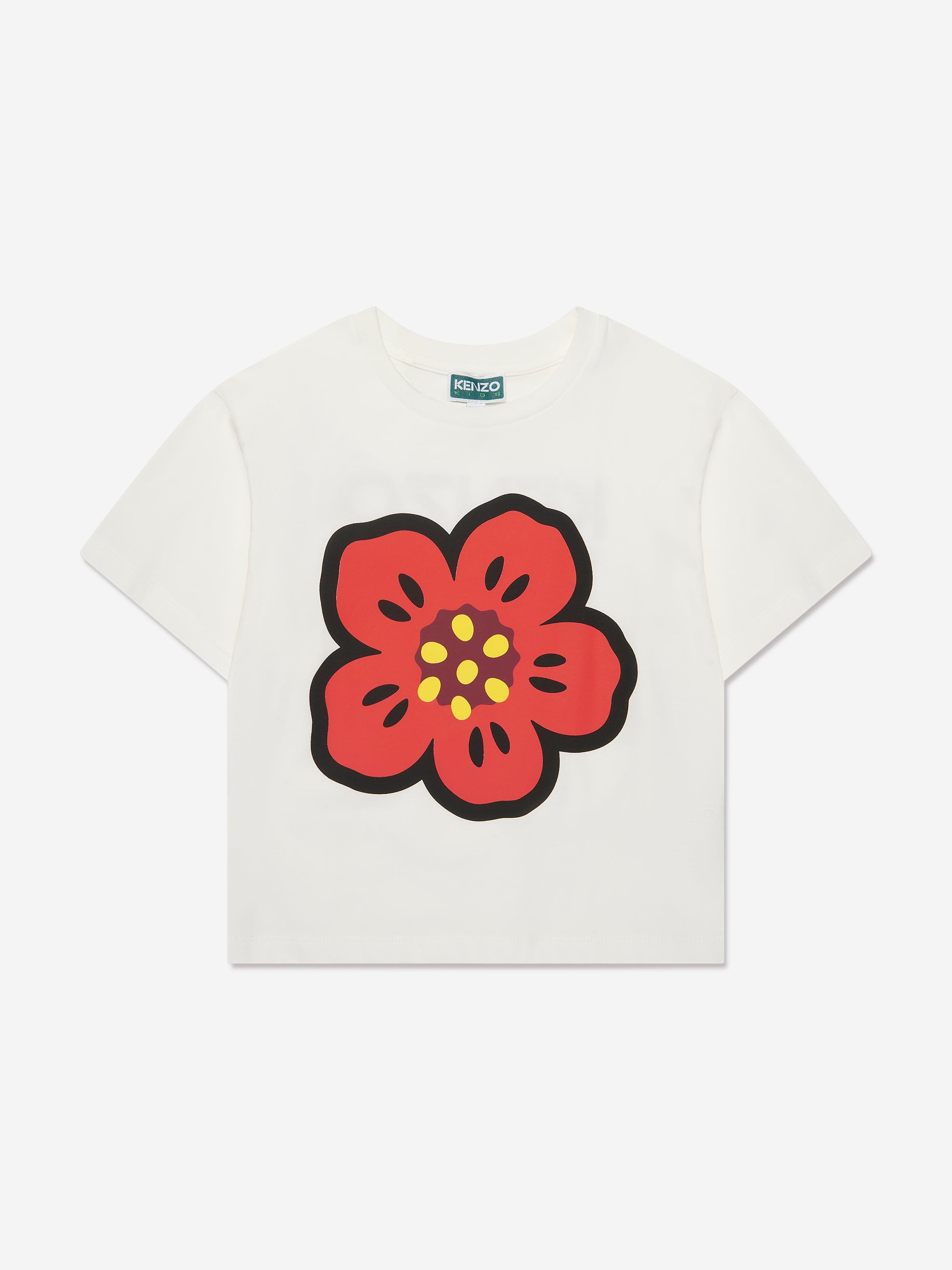 KENZO Girls Boke Flower T Shirt in Ivory Childsplay Clothing