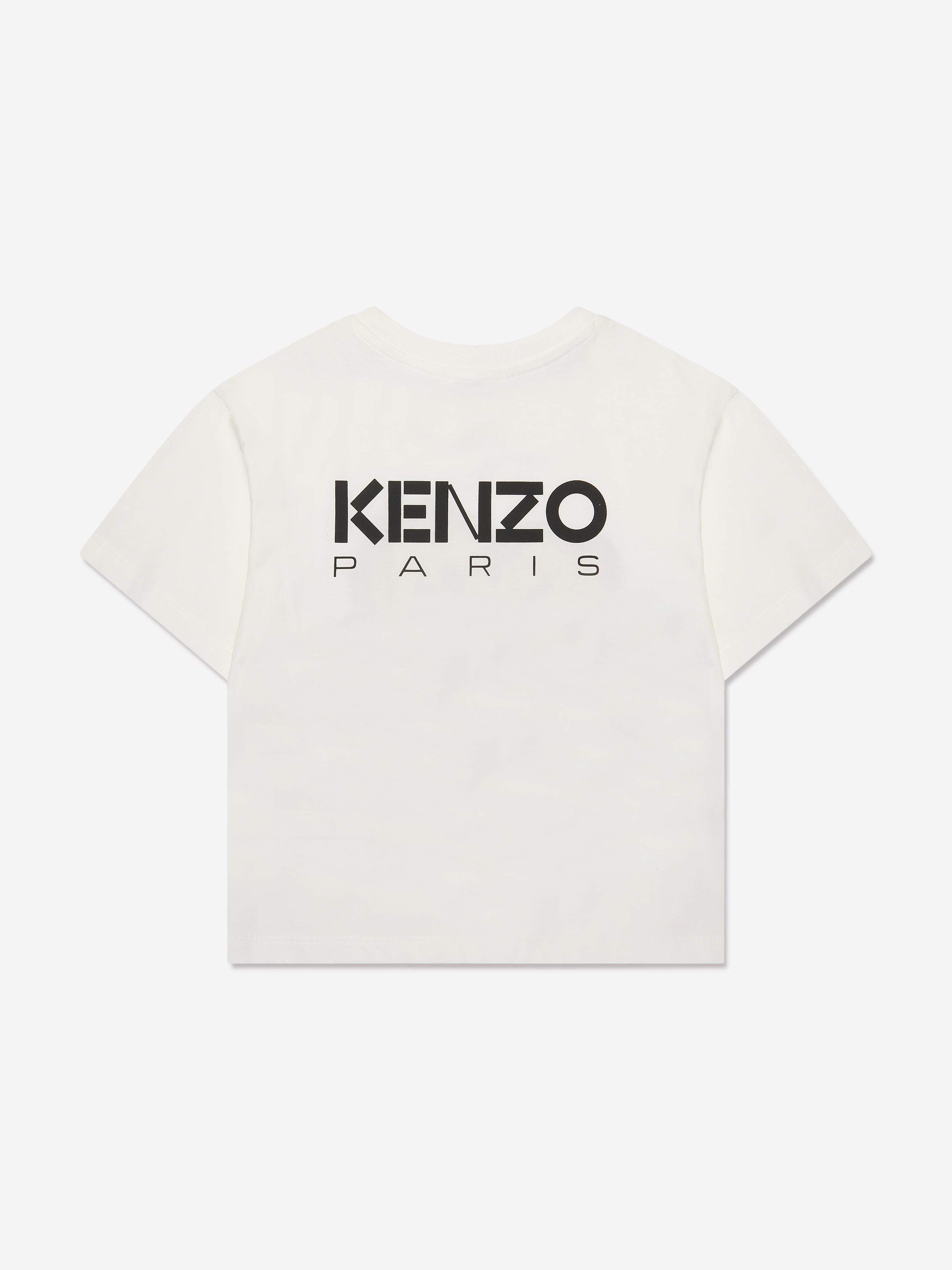 KENZO Girls Boke Flower T Shirt in Ivory Childsplay Clothing