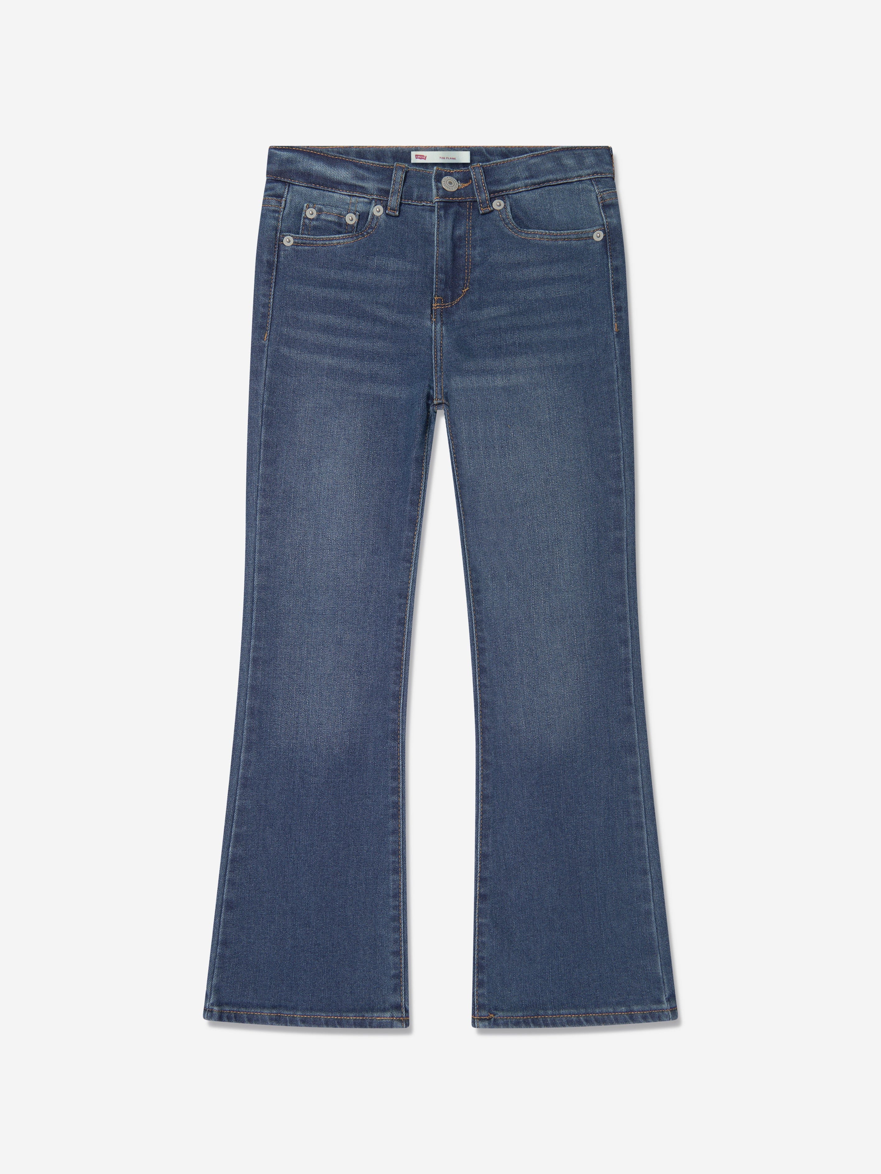 Girls 726 High Rise Flare Jeans in Blue | Childsplay Clothing