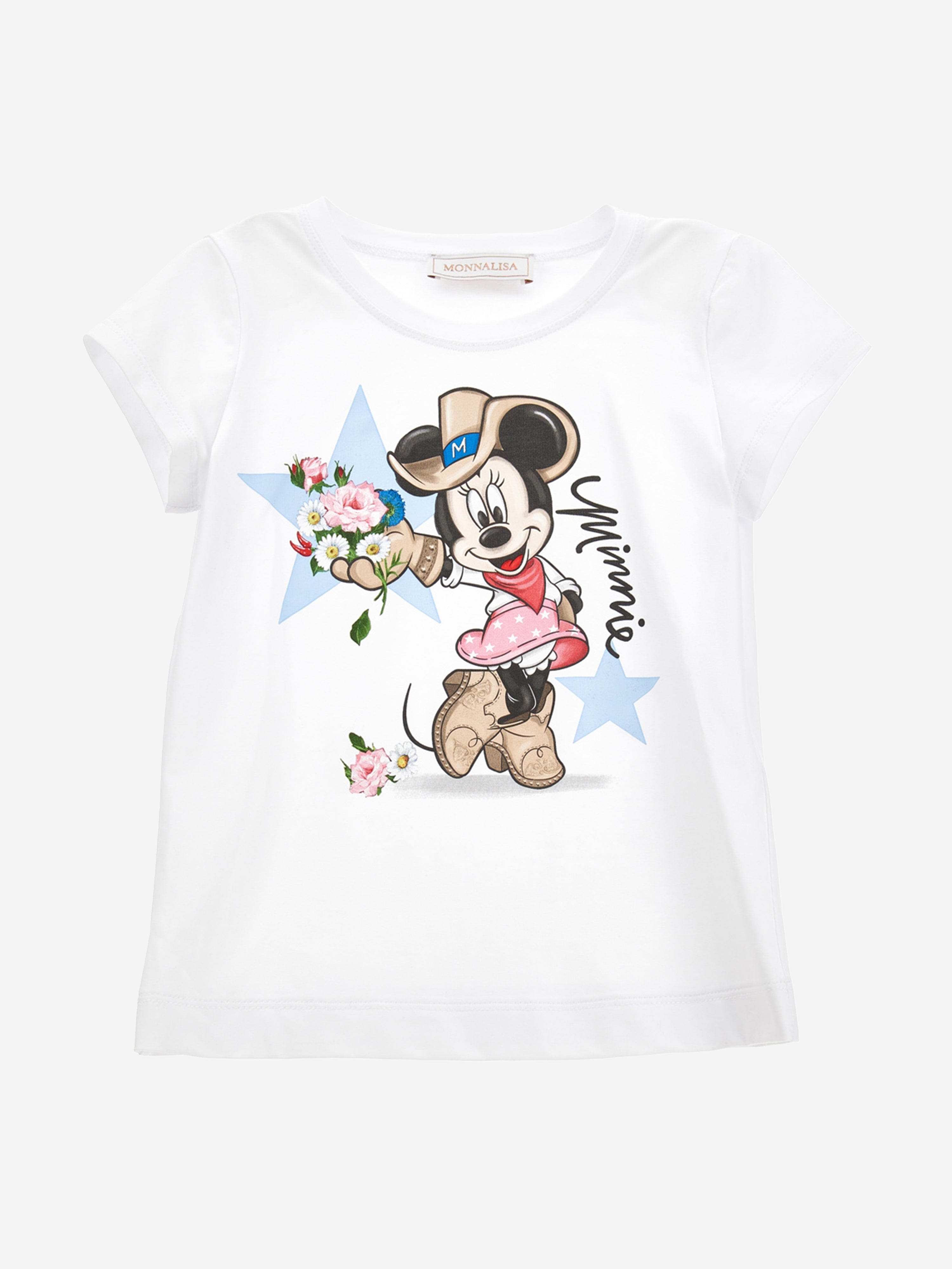 Girls Minnie Mouse Cowgirl T-Shirt in White