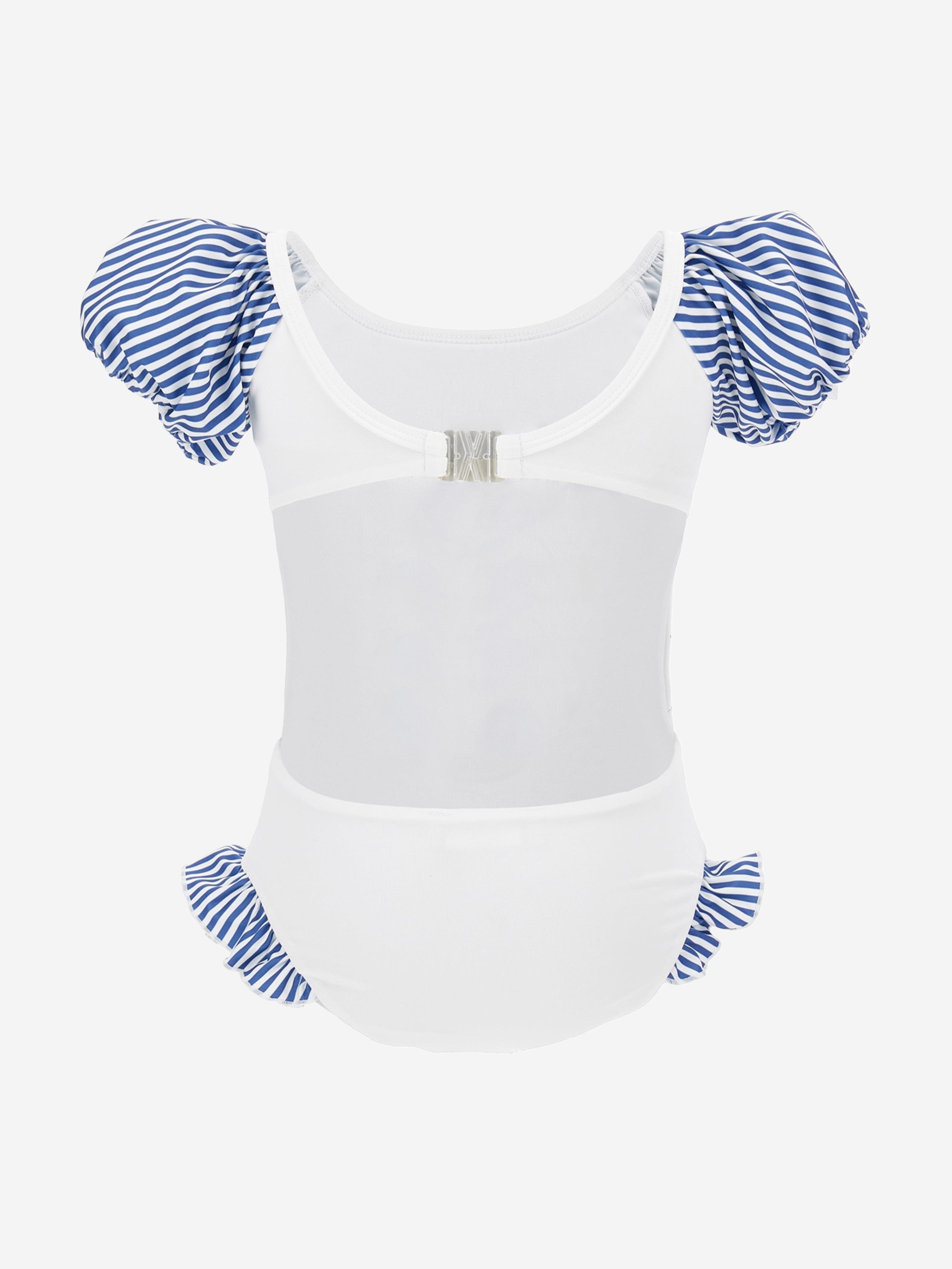 Girls Donald Duck Swimsuit in White