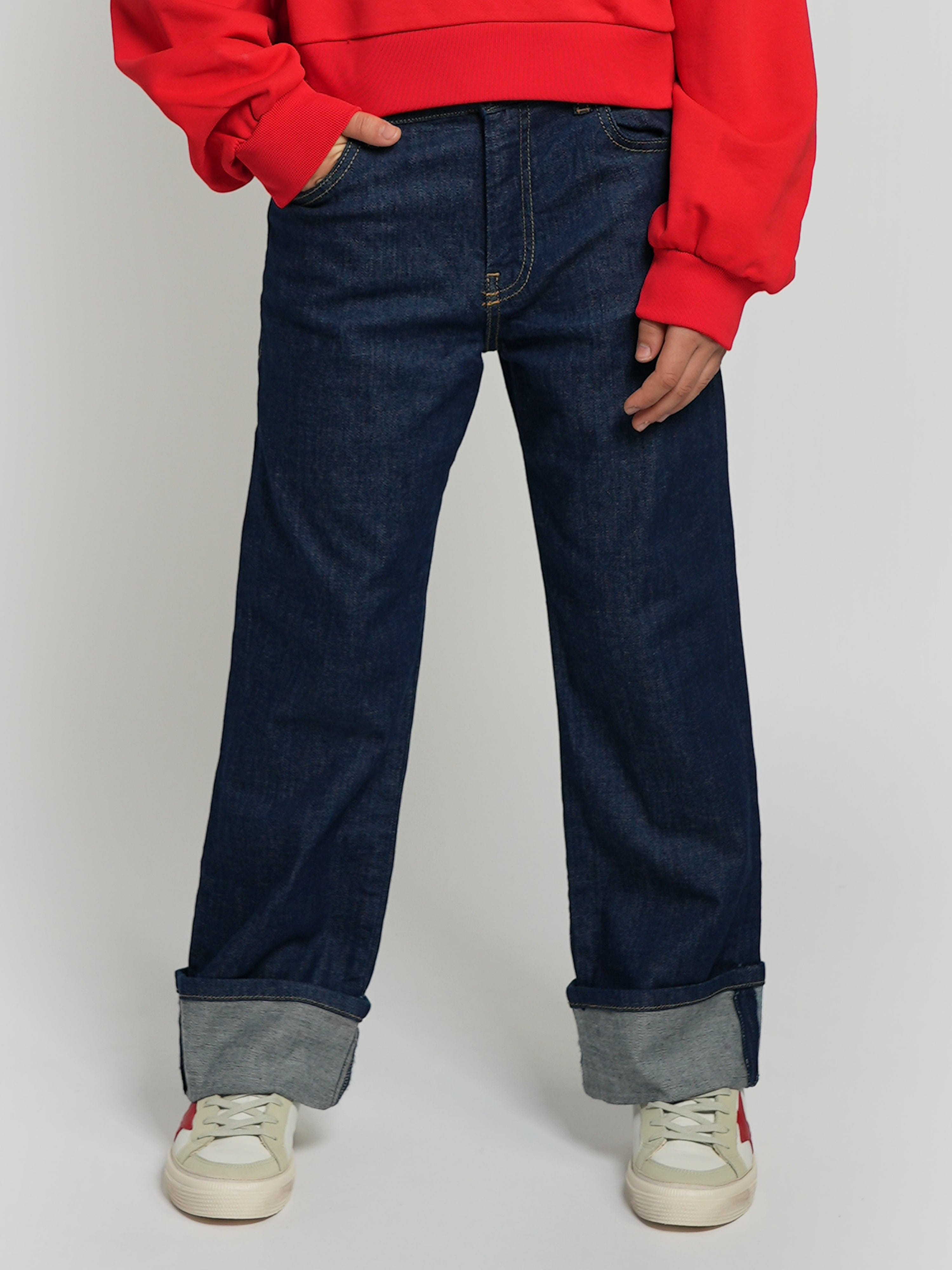 MARNI Kids Regular Fit Jeans in Blue