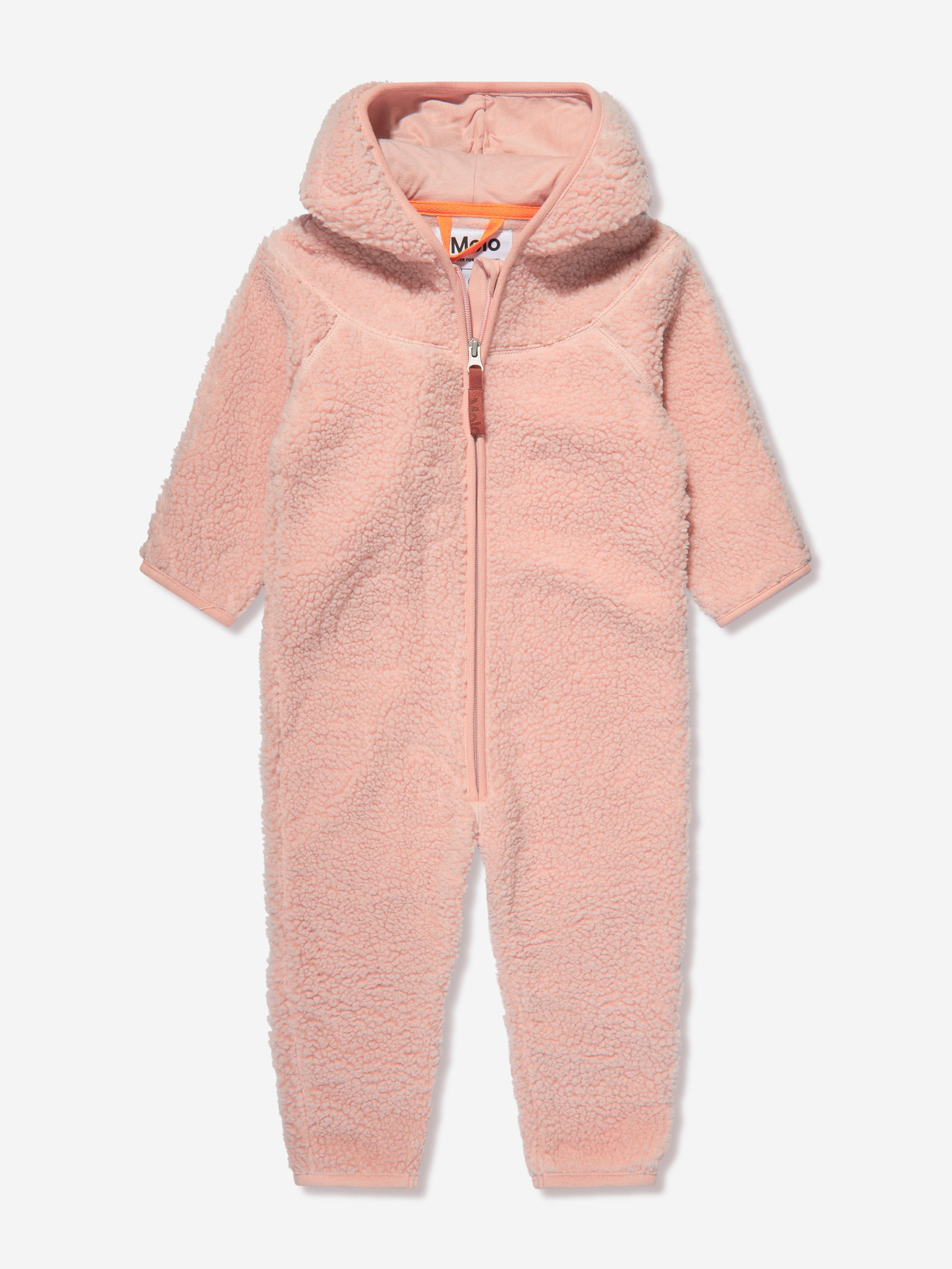 Molo Baby Girls Fleece Pramsuit in Pink Childsplay Clothing