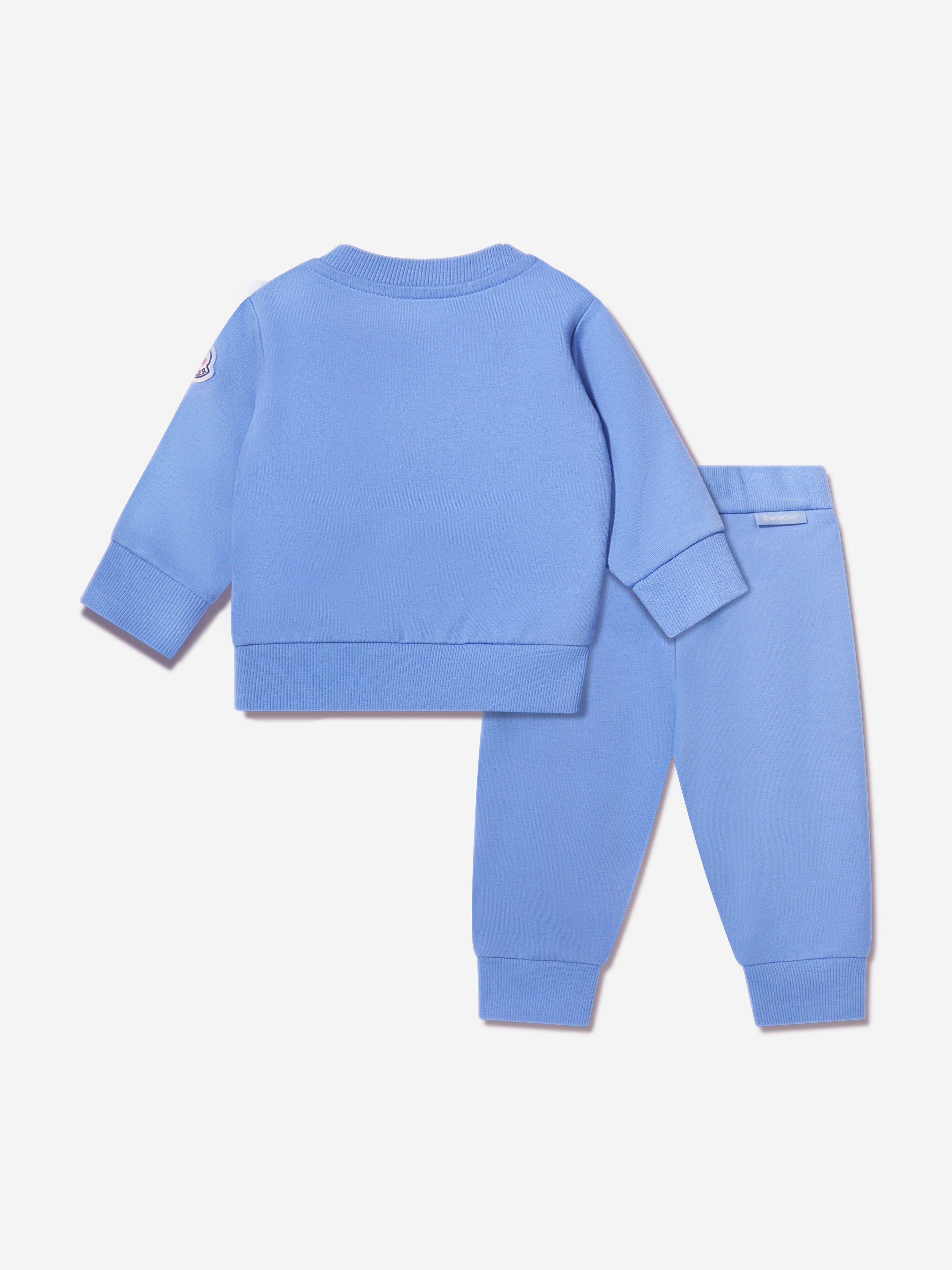 Sky Blue Logo Tracksuit Set Clothing For Children Moncler, 56% OFF