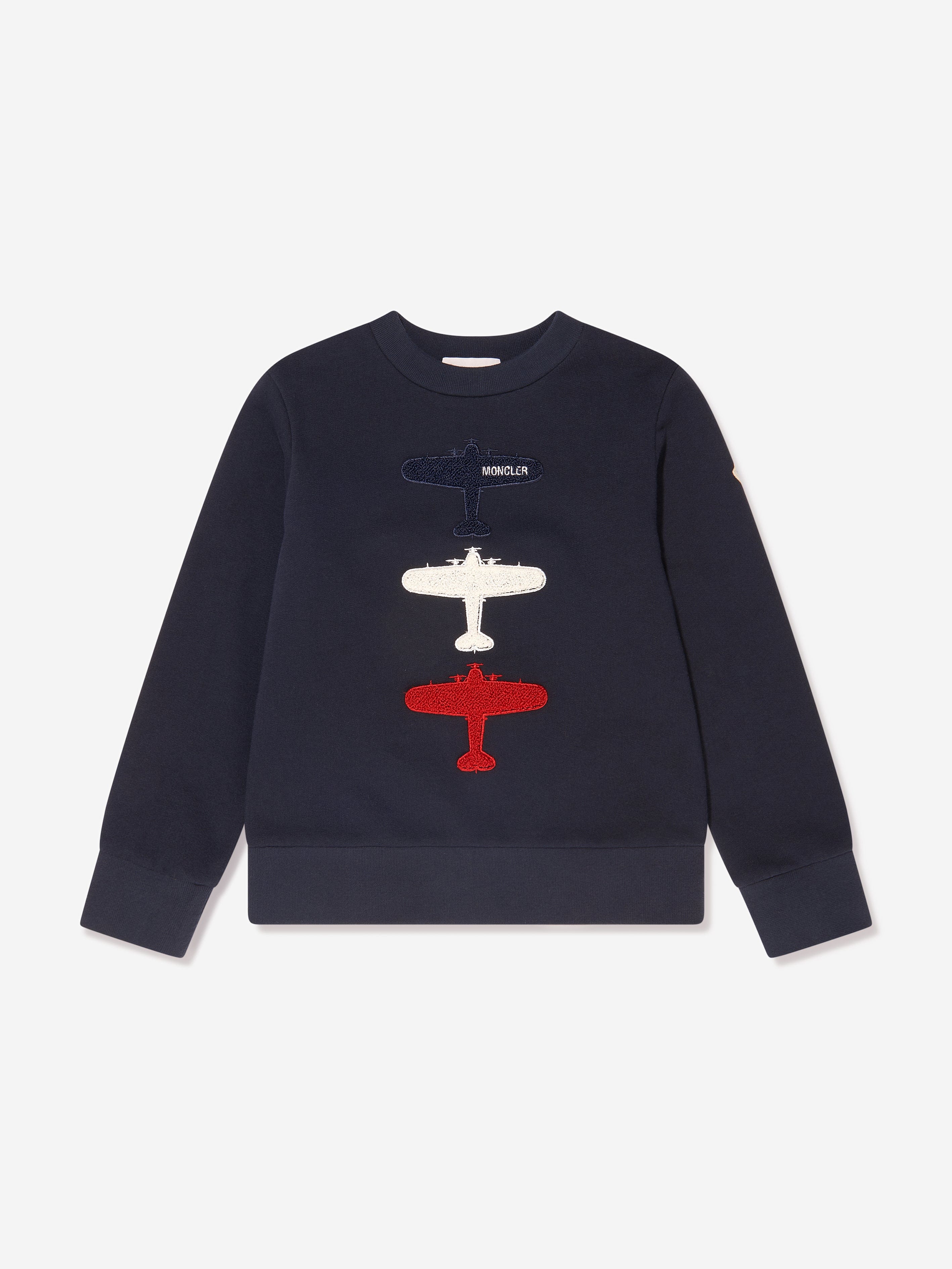 Moncler Enfant Boys Planes Print Sweatshirt in Navy