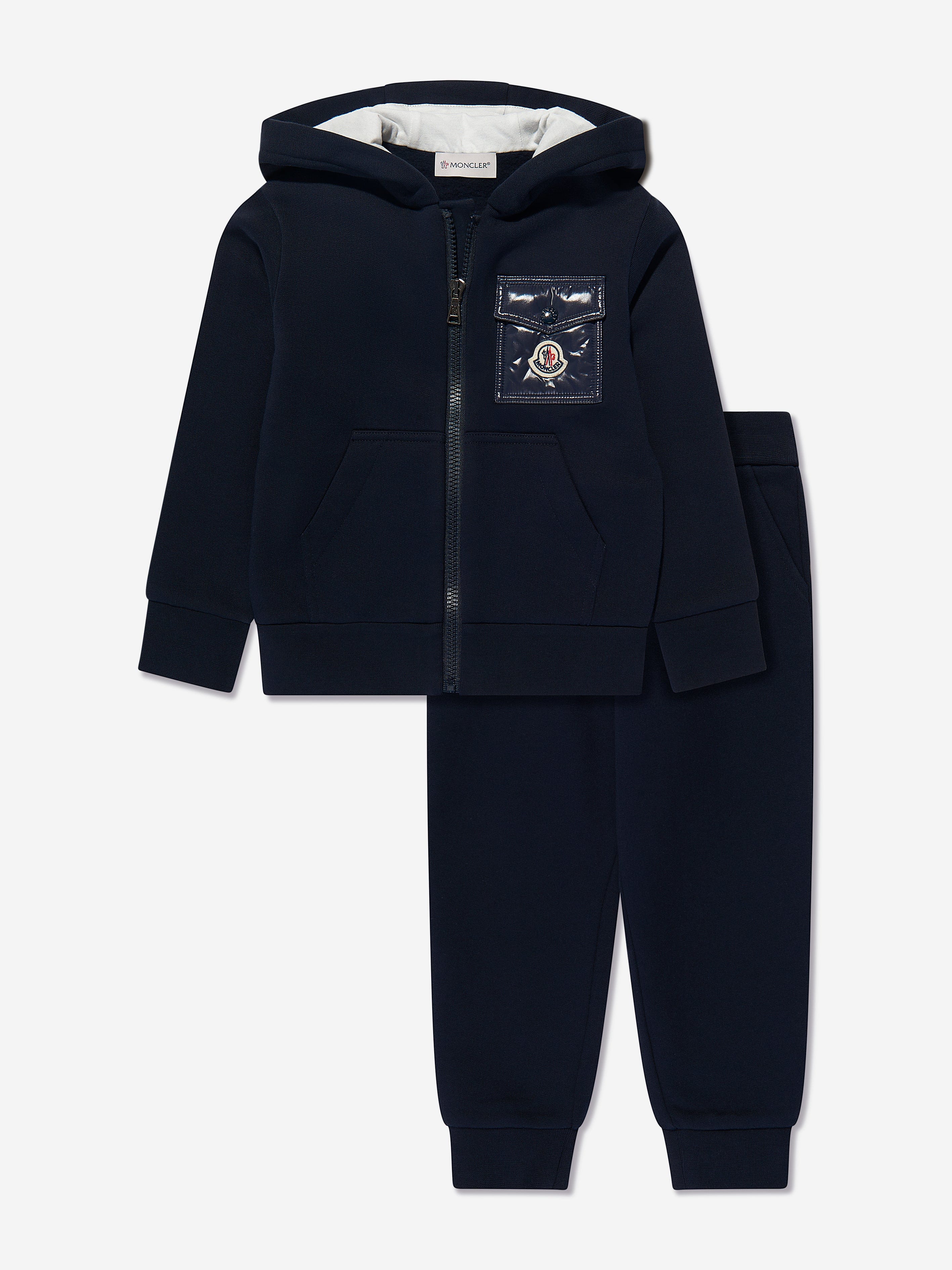 Navy blue shop moncler tracksuit