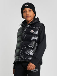 Moncler Enfant Boys Down Padded Tib Gilet in Black