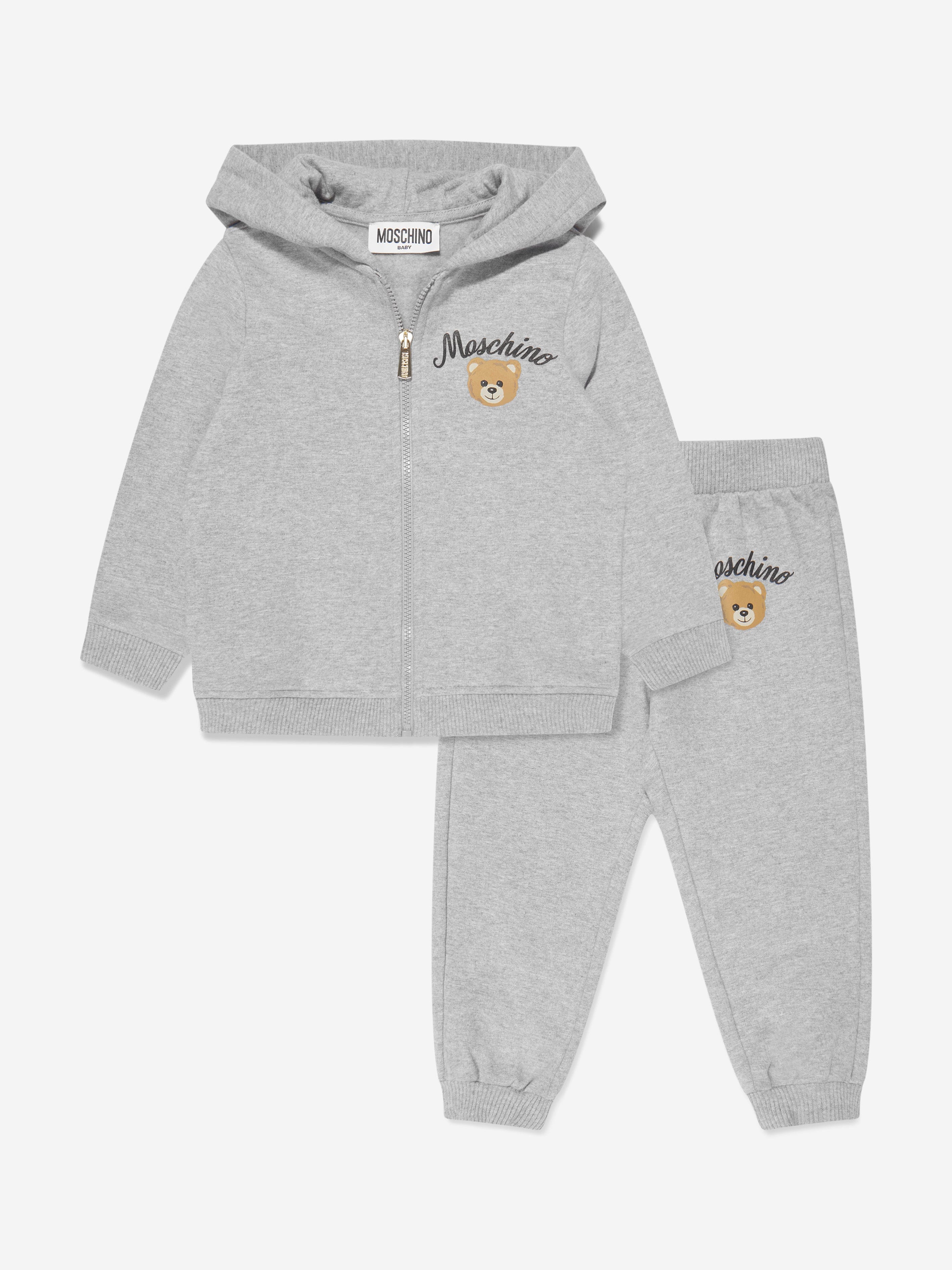 Baby Teddy Logo Tracksuit in Grey | Childsplay Clothing