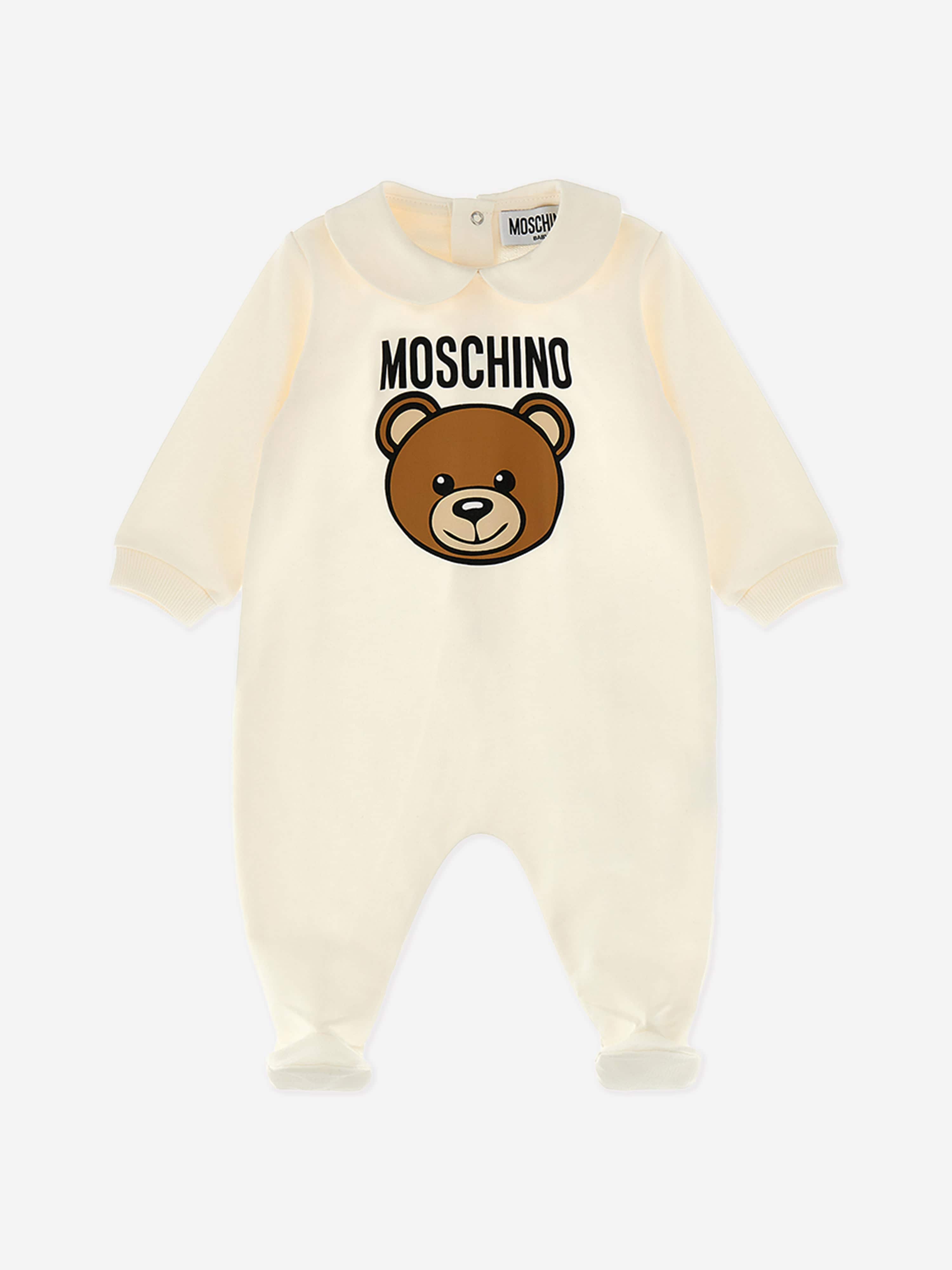 Pink moschino baby grow hotsell