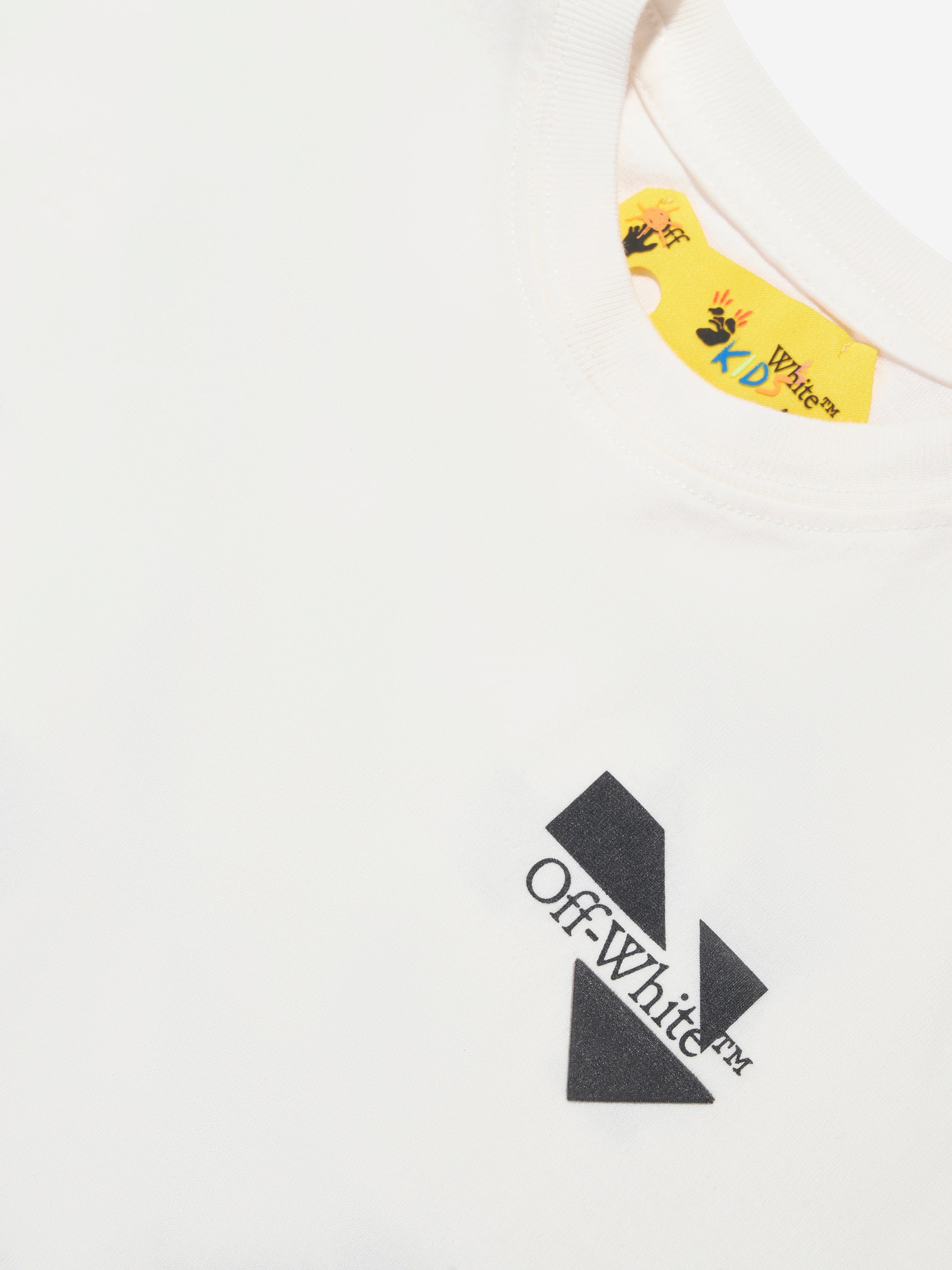 Off-White Boys Arrow Geometric T-Shirt in White | Childsplay Clothing