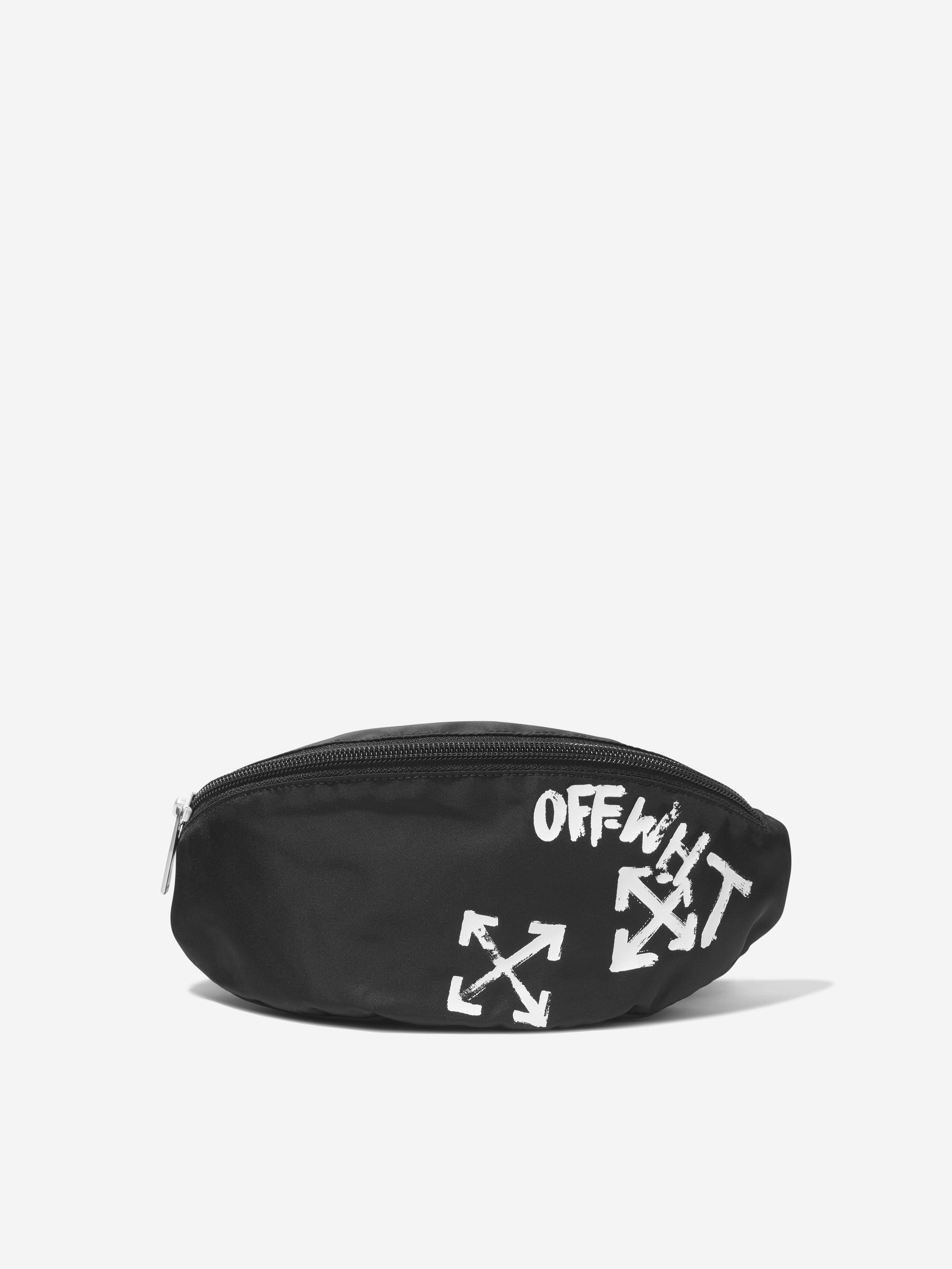 Off White Kids Paint Script Belt Bag in Black