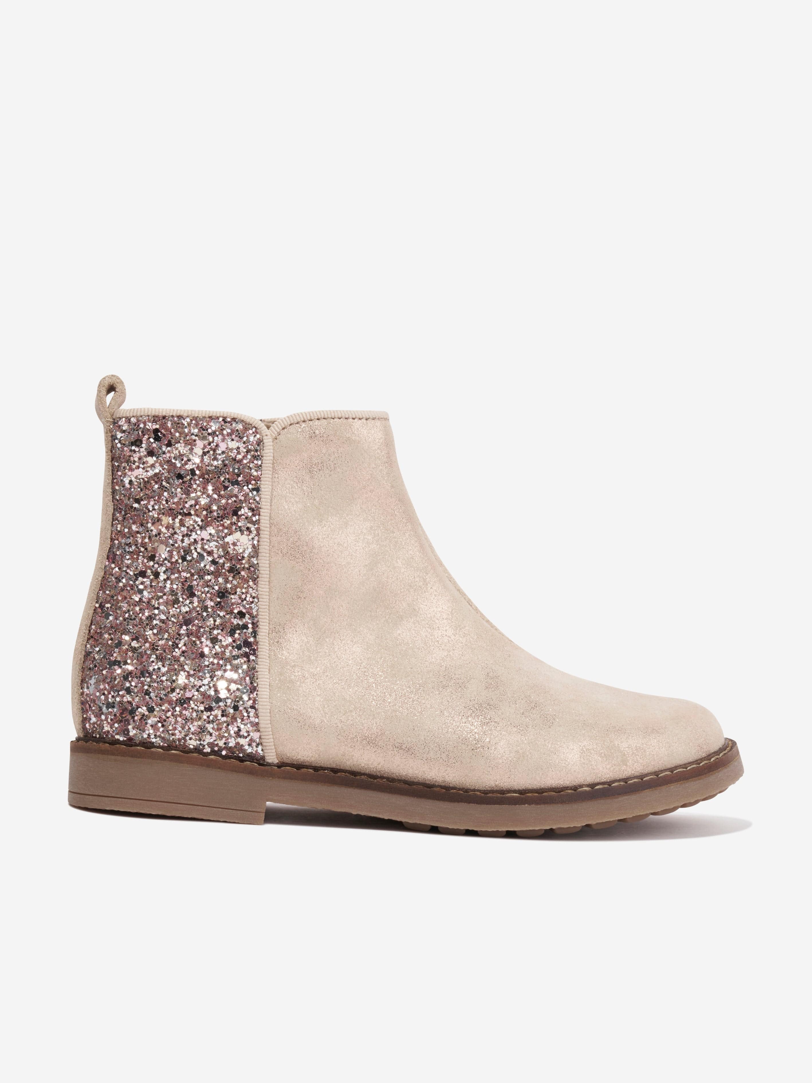 Girls sales gold booties