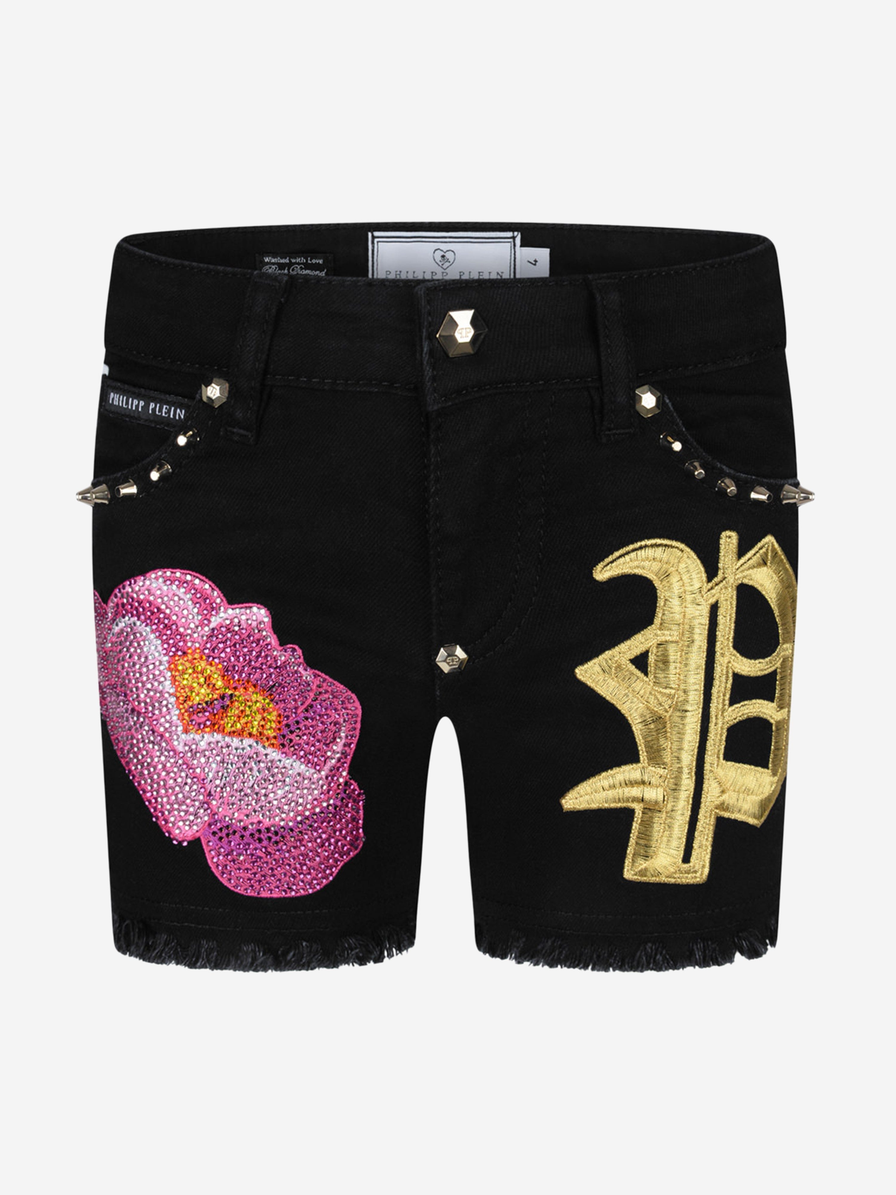 Philipp Plein Girls Denim Nicki Shorts Childsplay Clothing