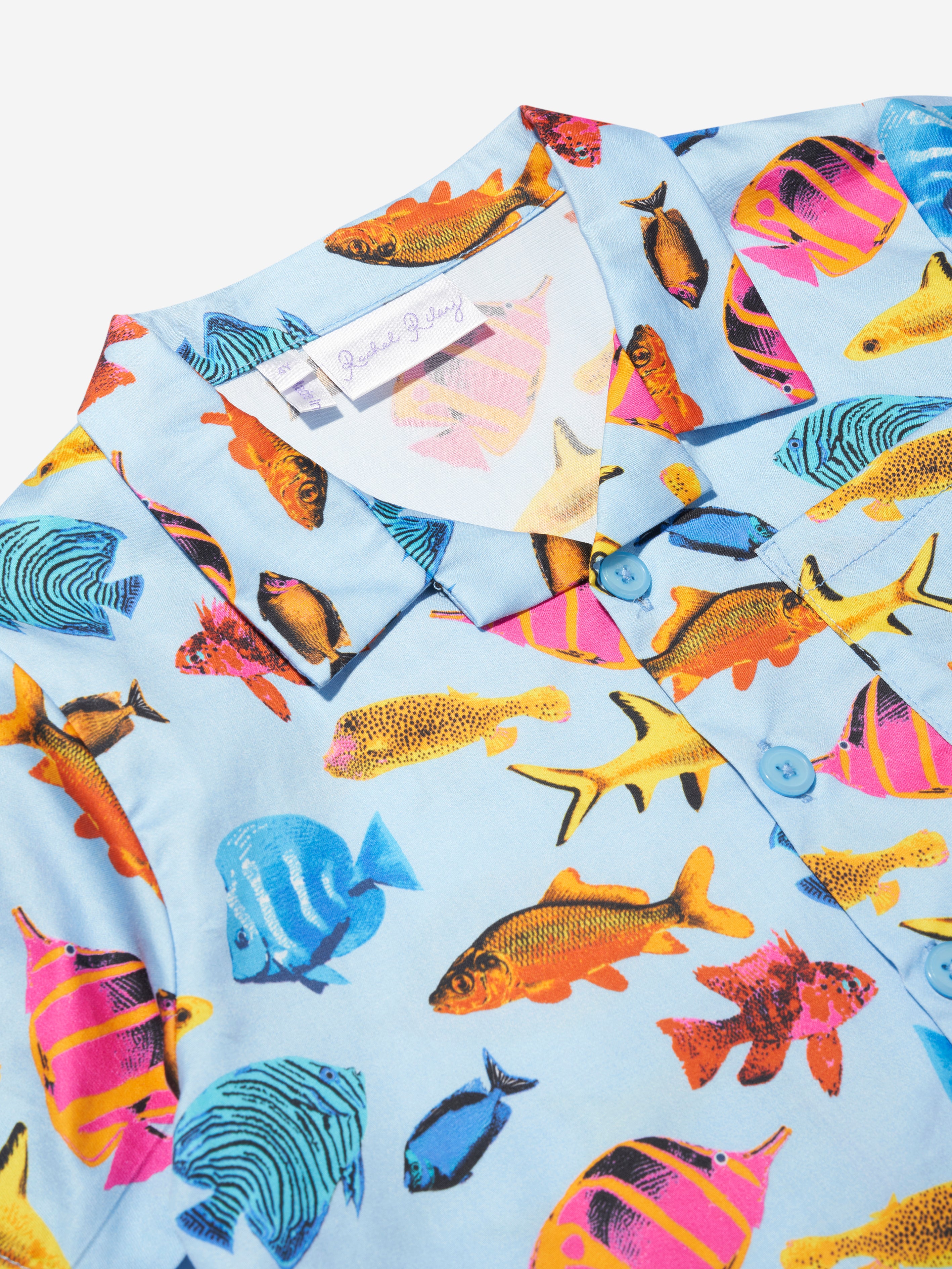 Boys Tropical Fish Shirt in Multicolour