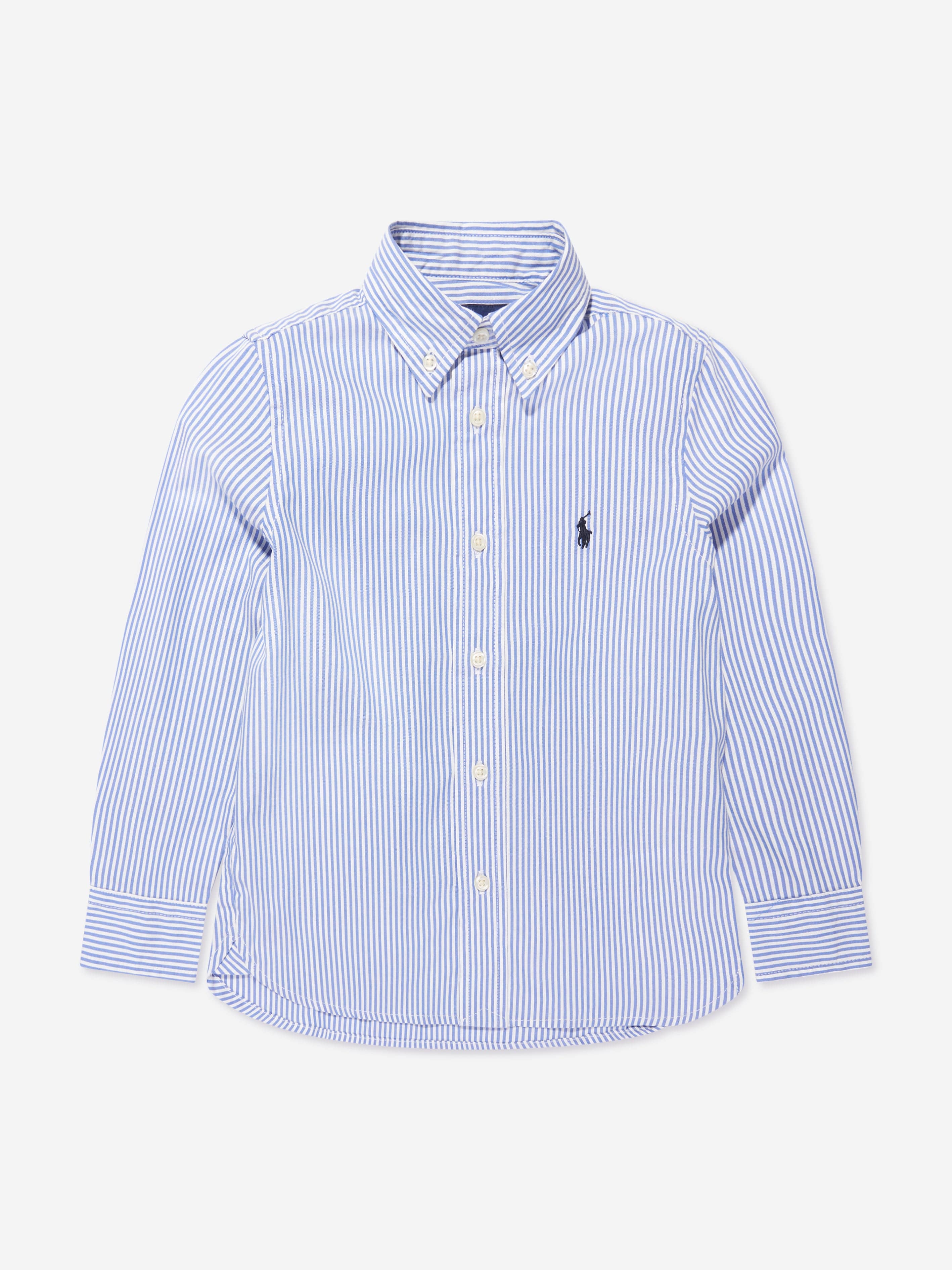 Boys Slim Fit Striped Oxford Shirt