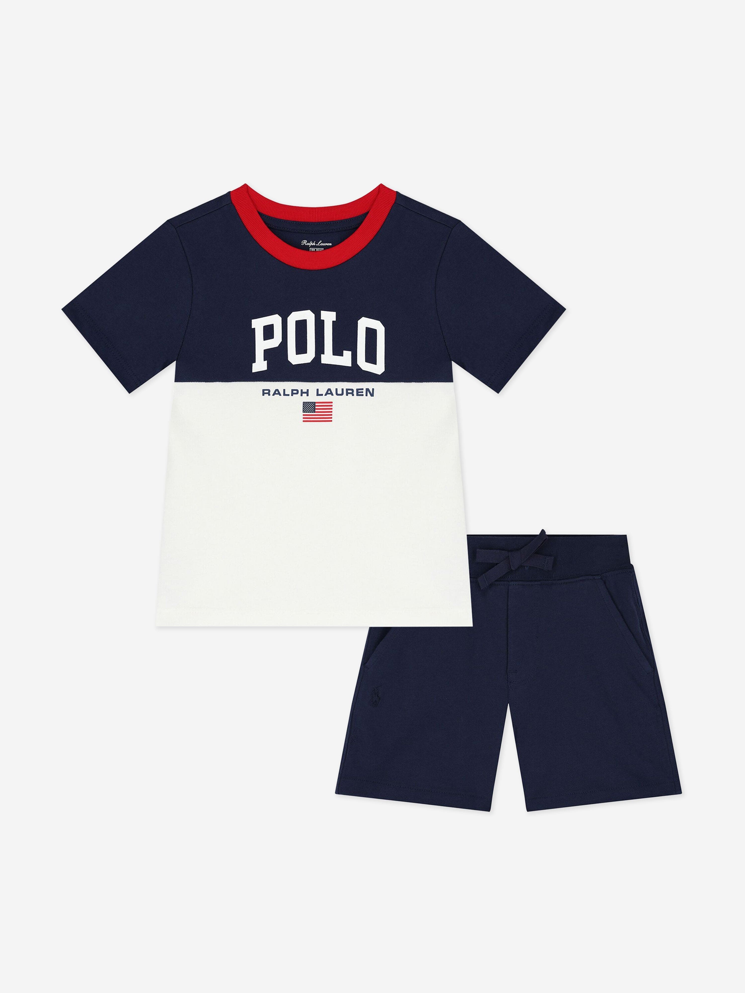 Ralph Lauren Baby Boys Polo Shorts Set in White Childsplay Clothing