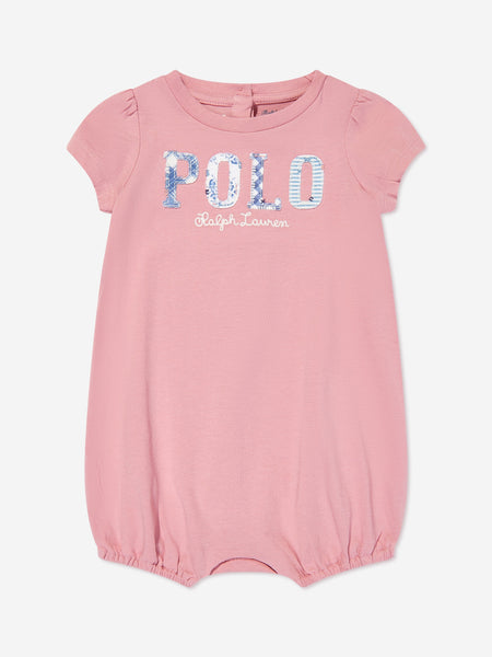 Polo Ralph Lauren Baby Sweatshirt Romper Graphic in Blue, Size factory NB